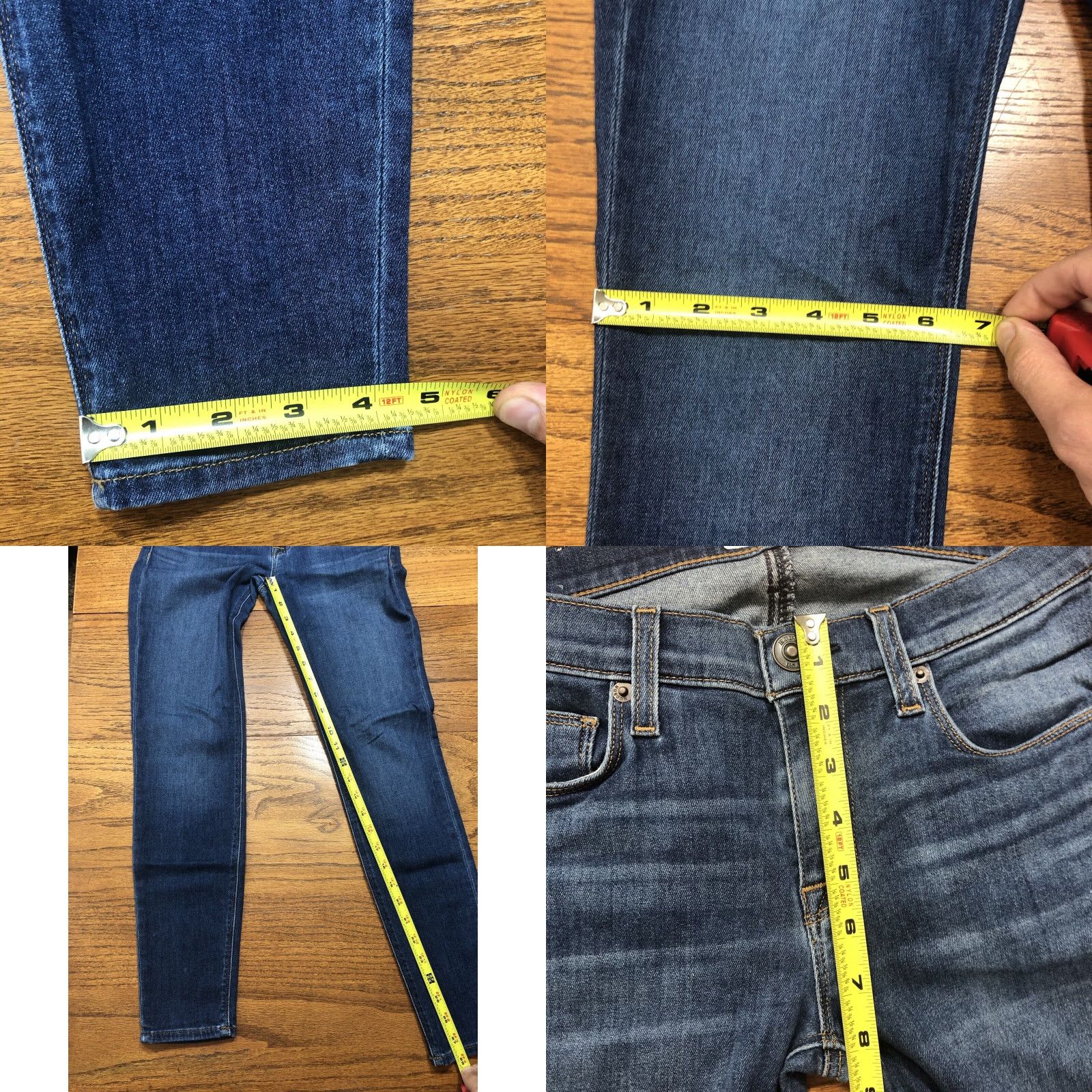 Denime Joes Jeans Womens Jeans 26 Skinny 28 Inseam Blue Denim 5-Pocket Stretch Regular Rise 7.5 Logo Button Bohemian City Size 26" / US 2 / IT 38 - 8 Thumbnail