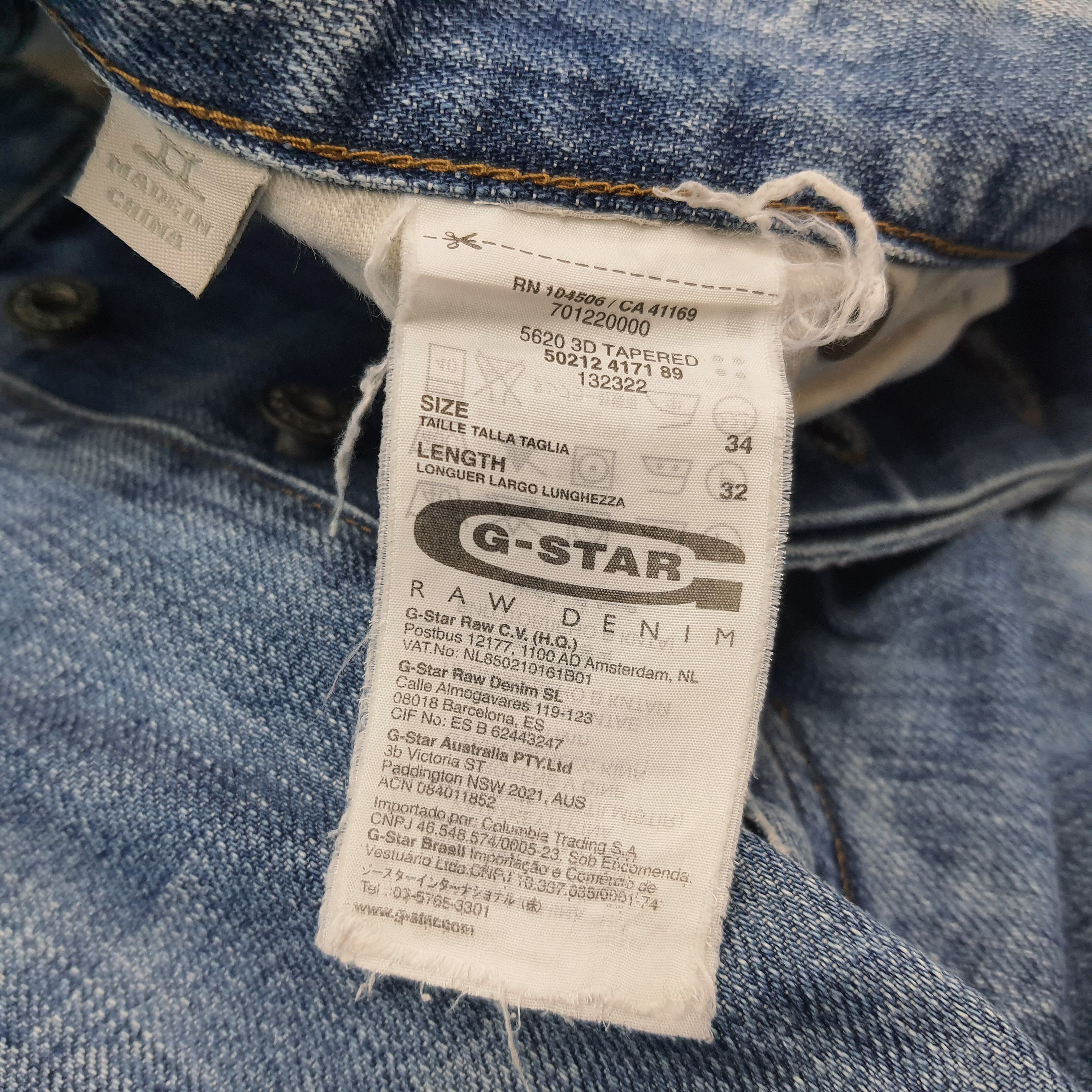 G-Star Vintage G-Star Raw Denim Jeans C244N21 Size US 34 / EU 50 - 9 Thumbnail