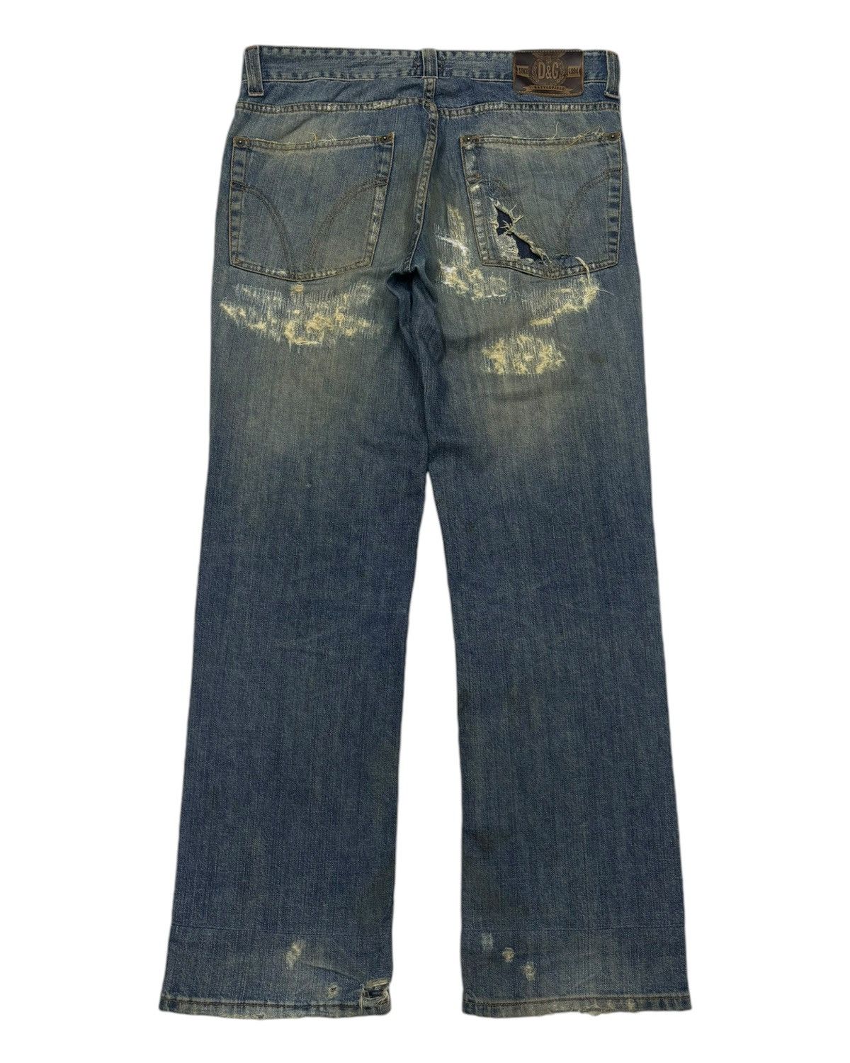 Dolce & Gabbana × If Six Was Nine × Le Grande Bleu (L.G.B.) 🐎 DOLCE & GABBANA ARMY BATTALION DISTRESSED DENIM JEANS Size US 34 / EU 50 - 8 Thumbnail