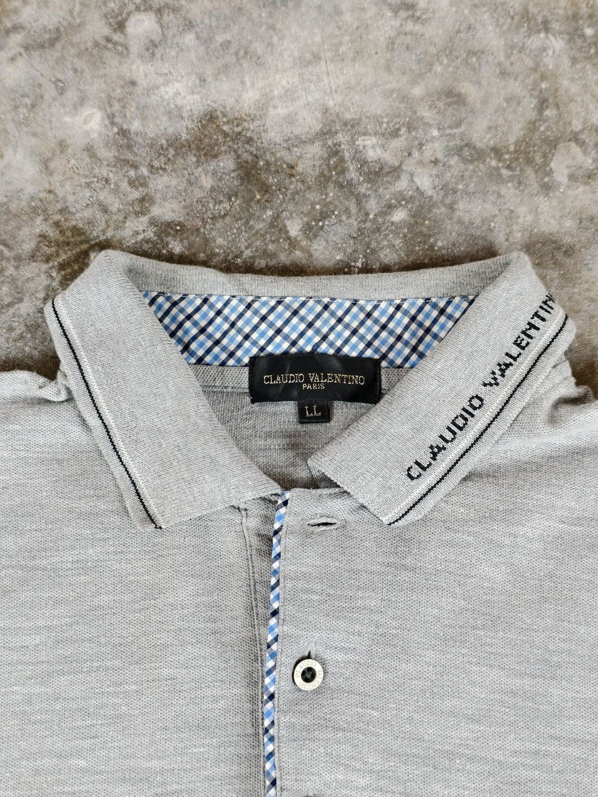 Vintage Claudio Valentino Polo Shirt Size US L / EU 52-54 / 3 - 5 Thumbnail