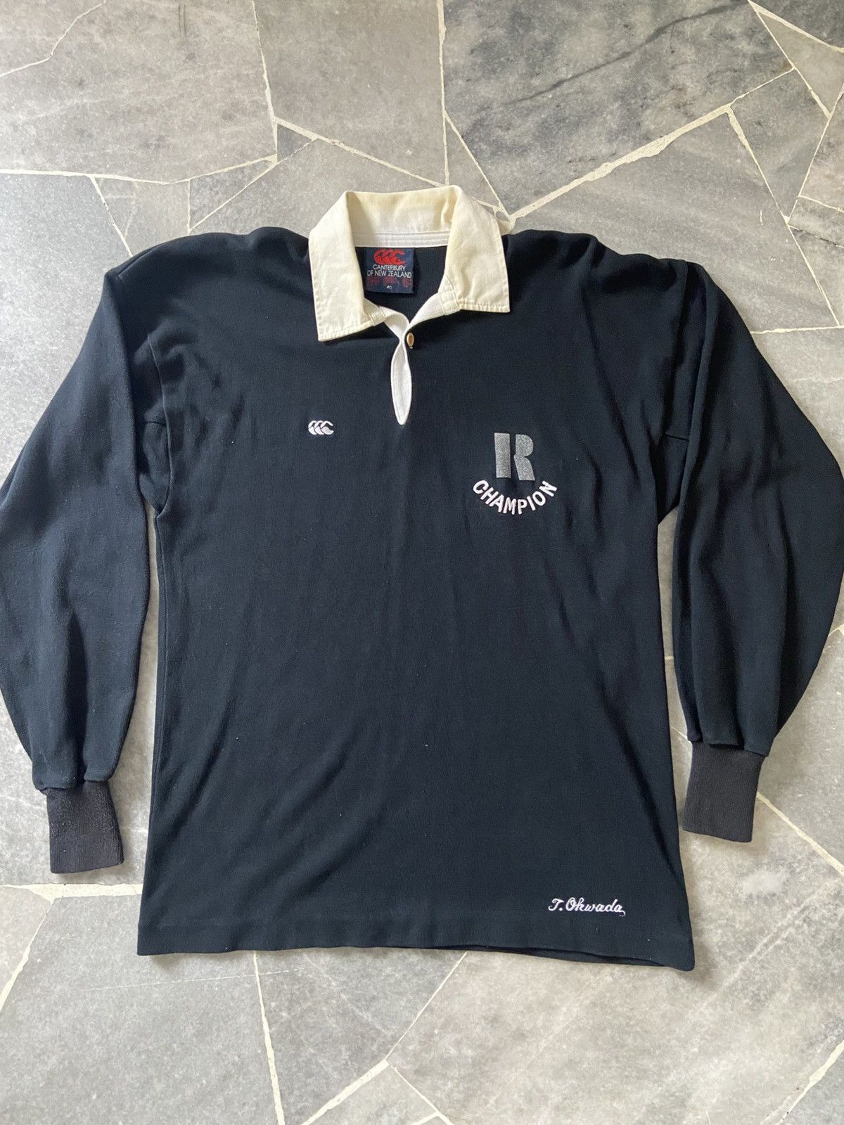 Canterbury of New Zealand 90s Canterbury All Black Long Sleeve Rugby Shirt Size US M / EU 48-50 / 2 - 1 Thumbnail