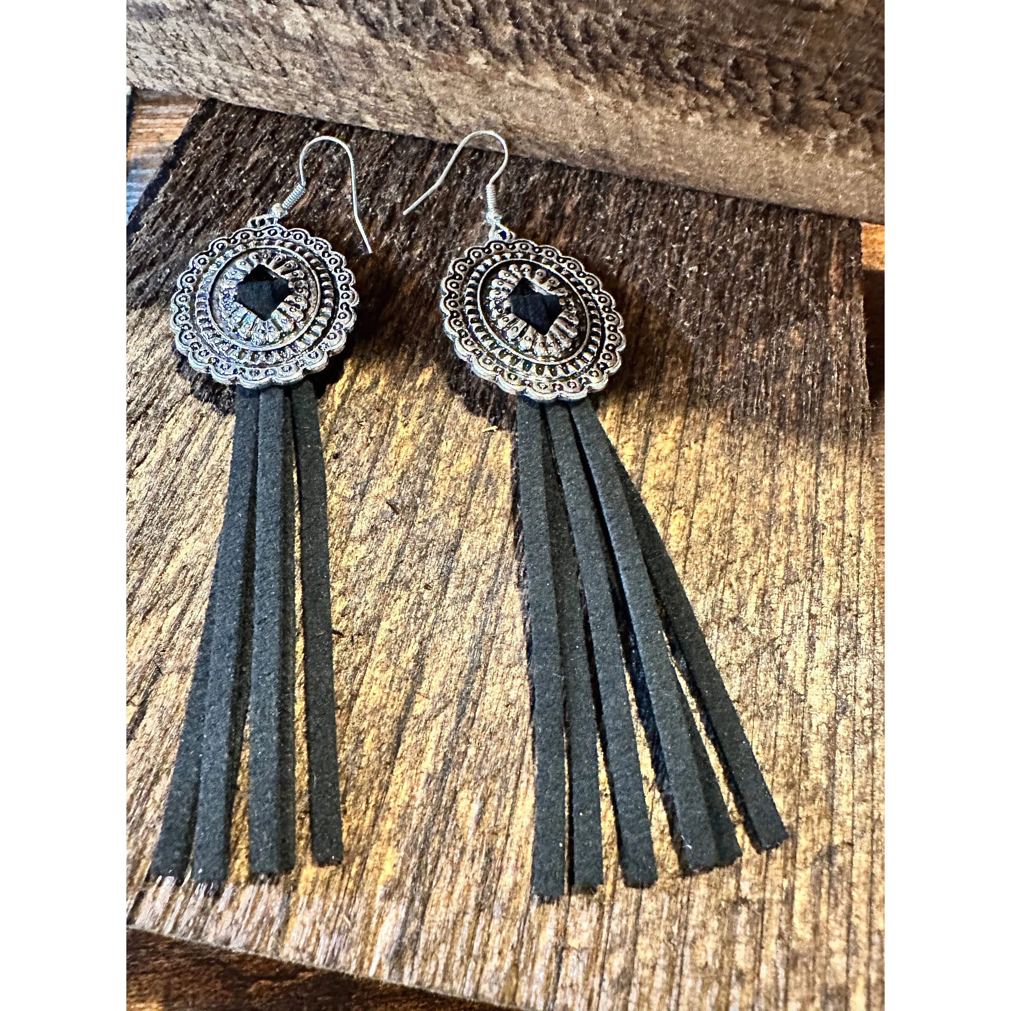 Other Boho Hippie Western Conch Tribal Silver Drop Wire Earrings, Size ONE SIZE - 5 Thumbnail