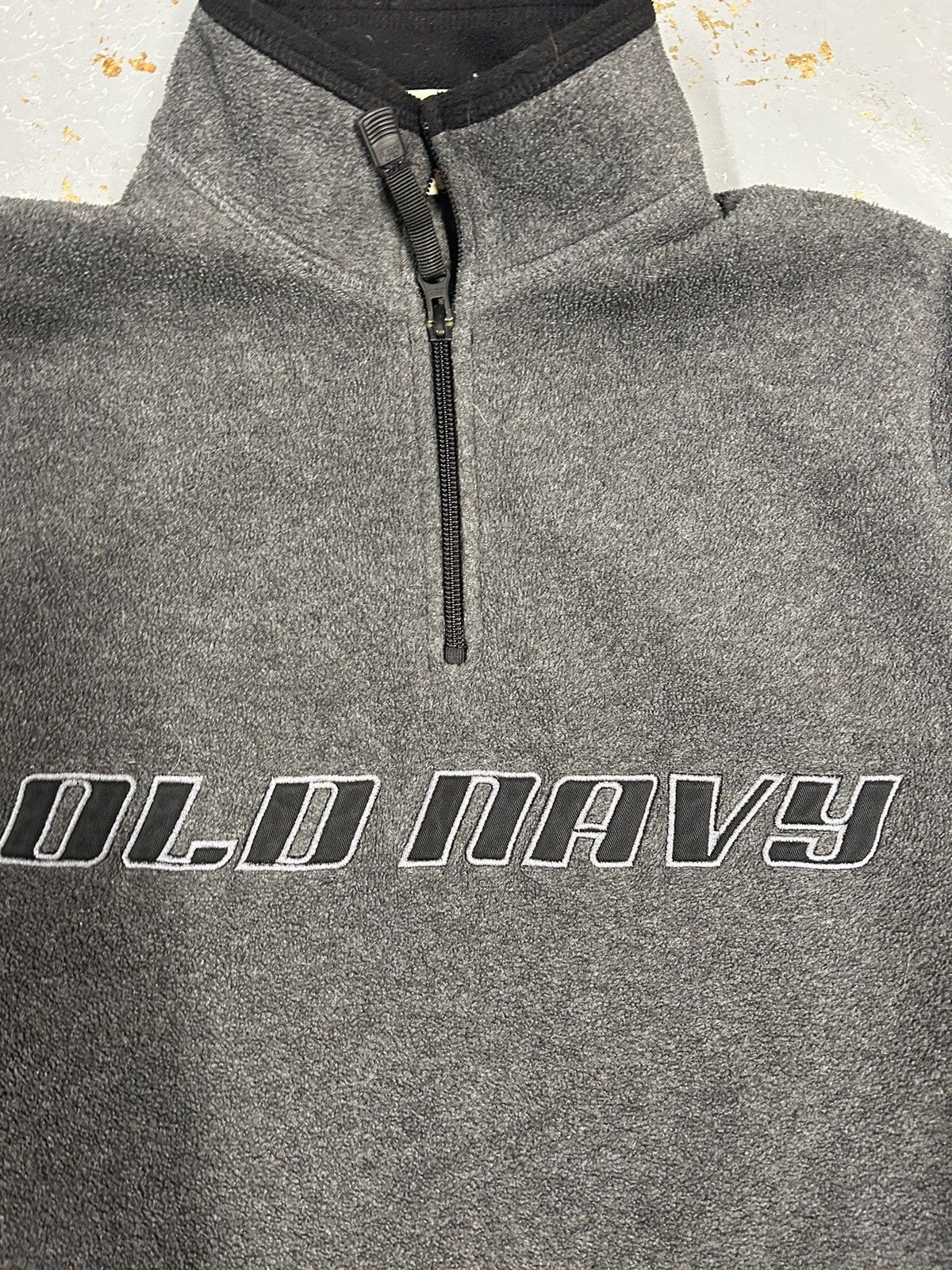 Old Navy × Vintage Crazy Vintage Y2K Grey Old Navy Pullover Fleece Quarter Zip Size US M / EU 48-50 / 2 - 2 Thumbnail
