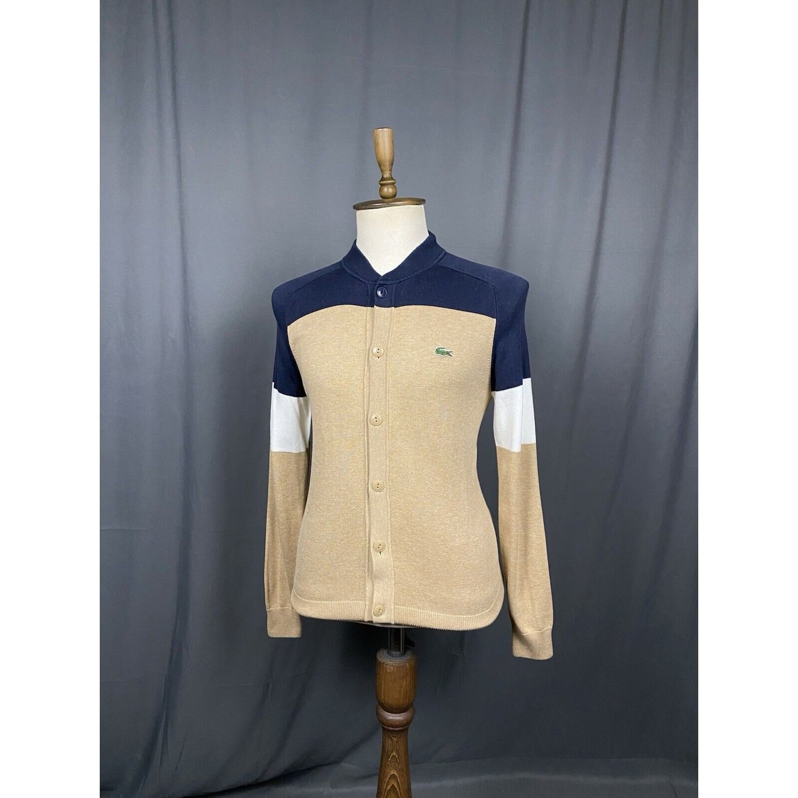 Lacoste Lacoste LIVE! Men's Beige Cardigan Sweater Size 4 Size US XL / EU 56 / 4 - 2 Thumbnail