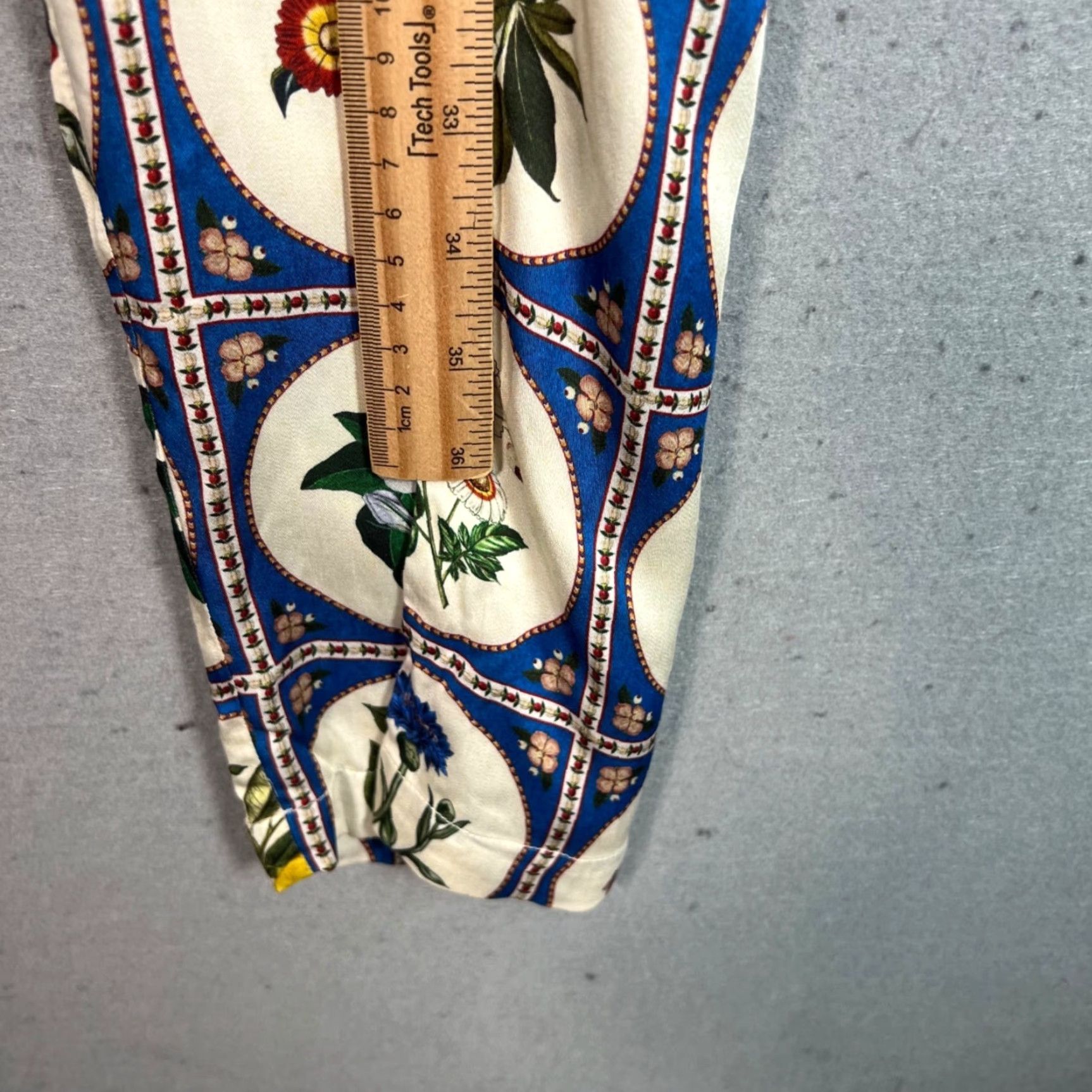 Vintage Perte D'Ego Floral Print Modal Pants Womens Size M NEW! Size 32" / US 10 / IT 46 - 7 Thumbnail