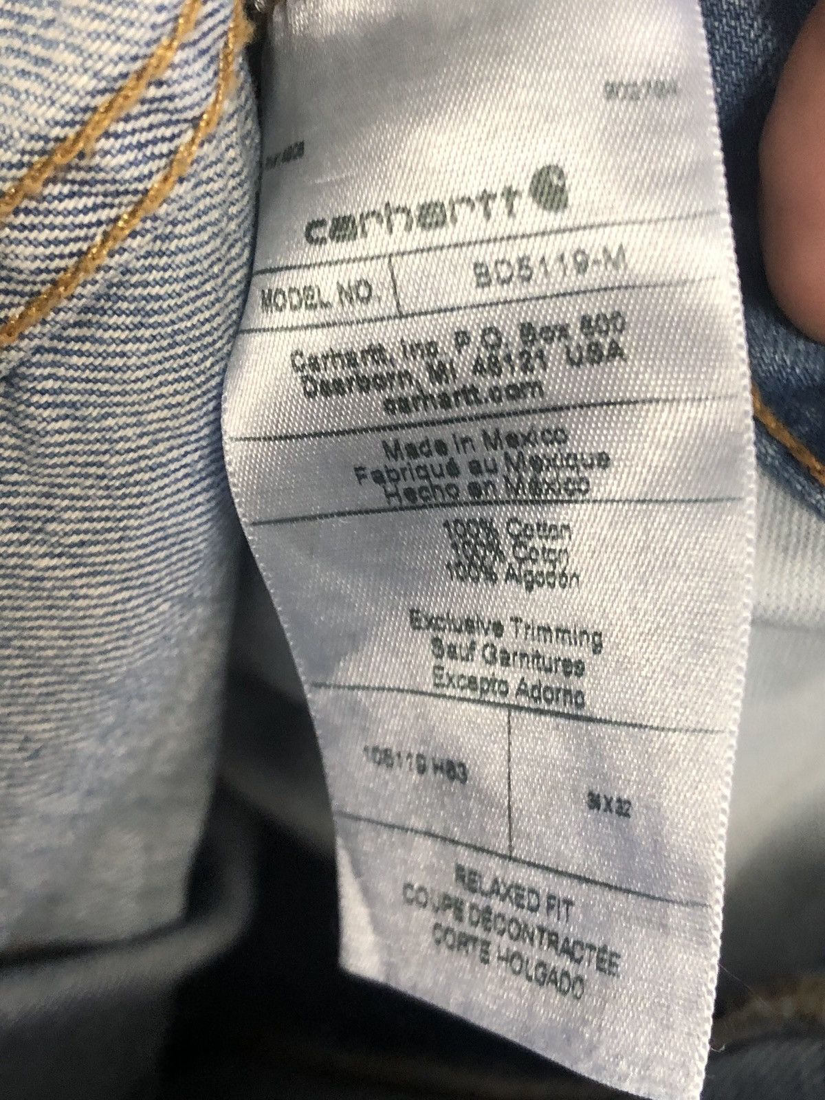 Carhartt Carhartt Relaxed Fit Jeans Size US 34 / EU 50 - 11 Thumbnail