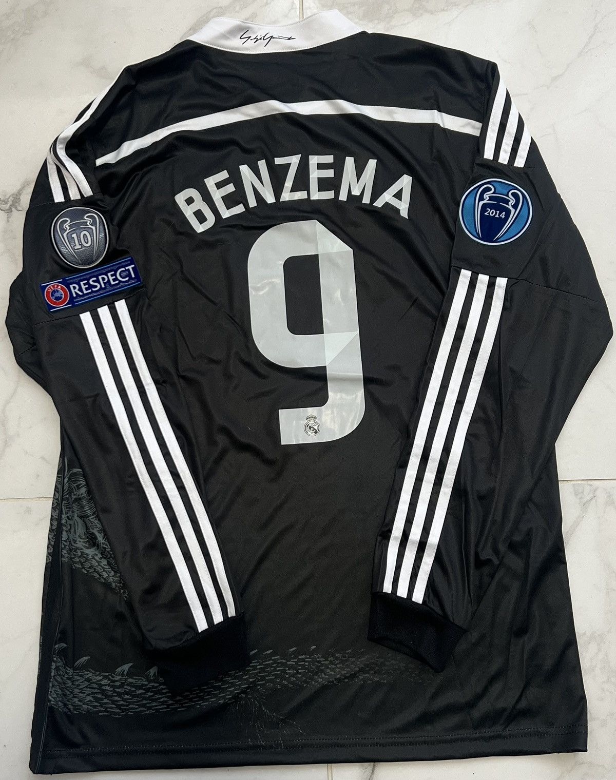 Real Madrid 2014/2015 Third #9 Benzema T Shirt Long Sleeve