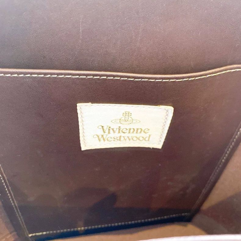 Vivienne Westwood Vivienne Westwood Brown Saturn embossed backpack Size ONE SIZE - 9 Thumbnail