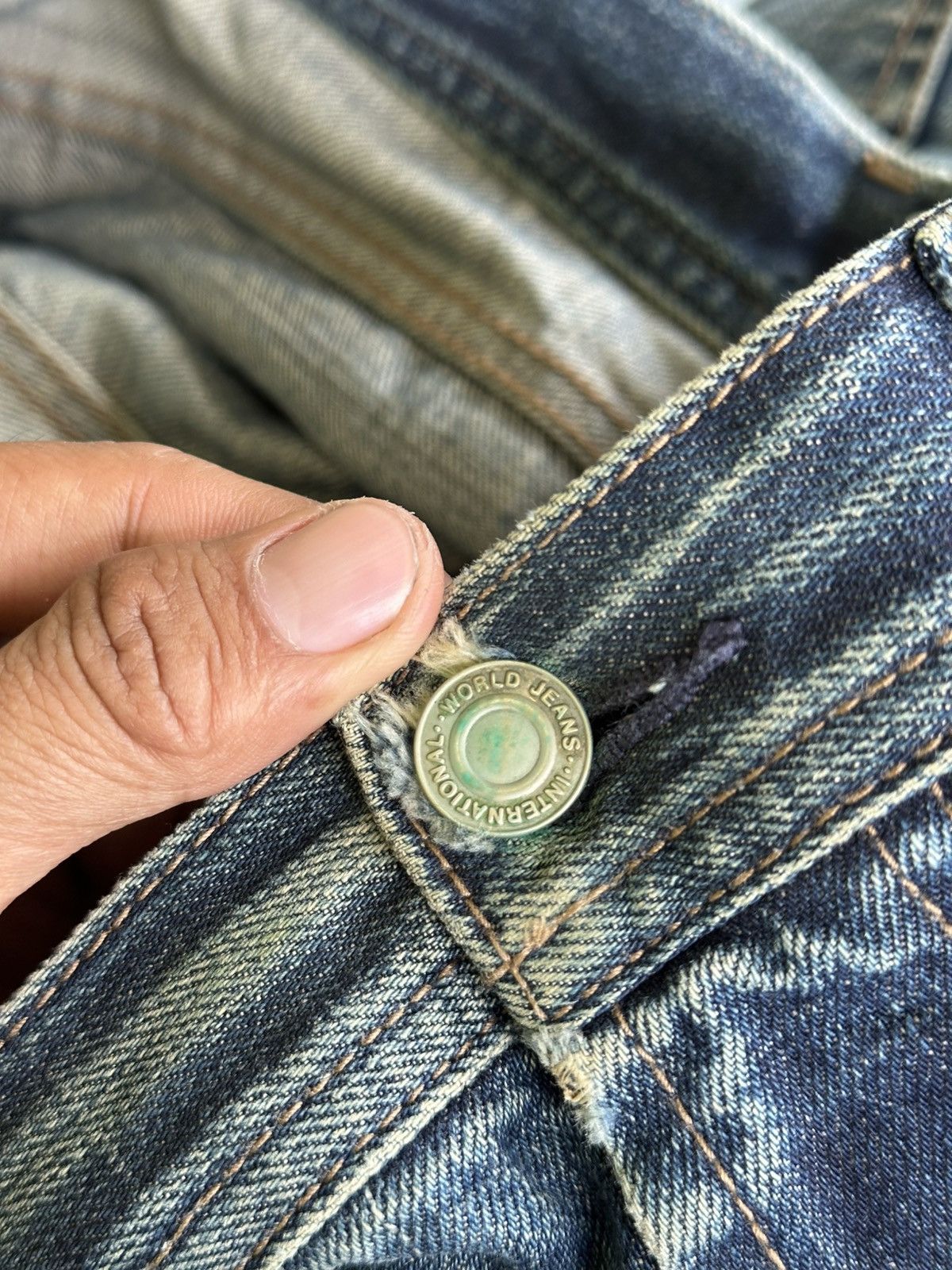 Kapital Distress Denim R.P.T by Ruppert Selvedge Denim. Size US 31 - 16 Thumbnail