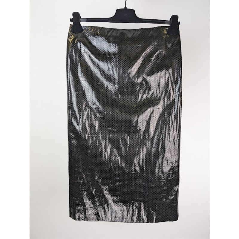 Alexander McQueen o1rshd1 Tarpaulin Pencil Midi Skirt in Black Size 27" / US 4 / IT 40 - 14 Thumbnail