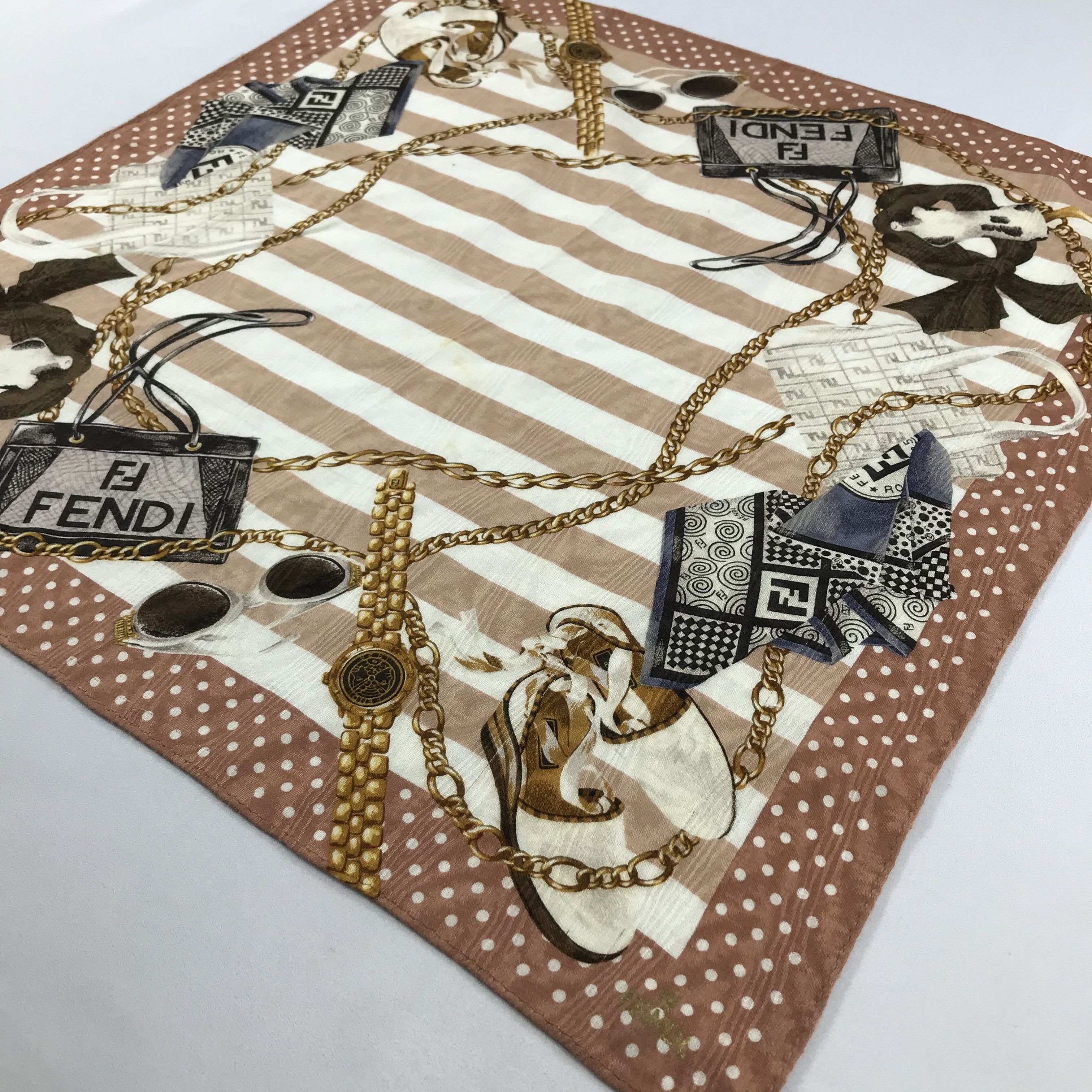 Vintage Vintage Fendi Bandana / Handkerchief / Neckerchief - S2332 Size ONE SIZE - 2 Thumbnail