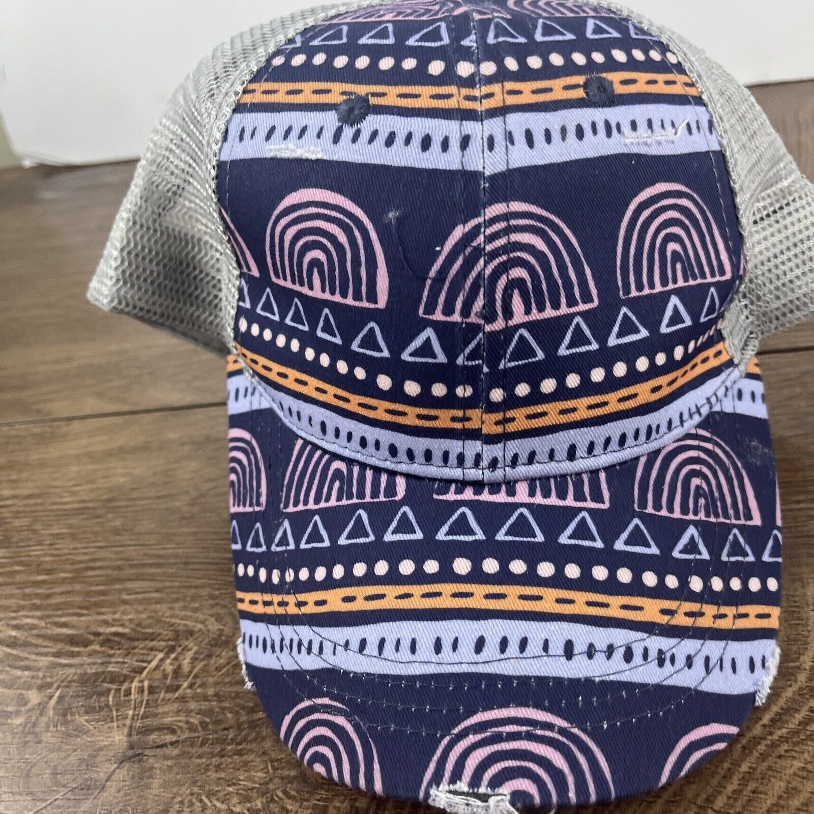 Other Blue Creative Hatr Rainbow Pyramid Blue Hat Adjustable Adult Size ONE SIZE - 6 Thumbnail