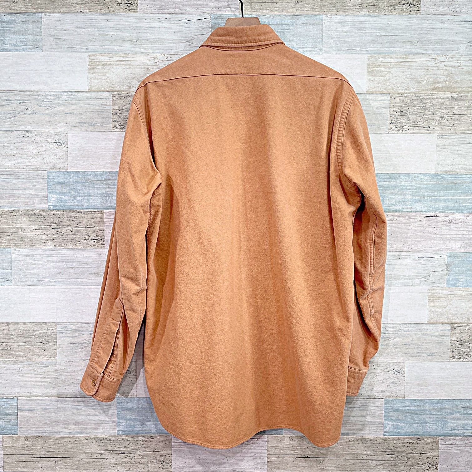 L.L. Bean LL Bean Chamois Shirt Orange Vintage 90s Mens Large Tall 16 Size US L / EU 52-54 / 3 - 3 Thumbnail