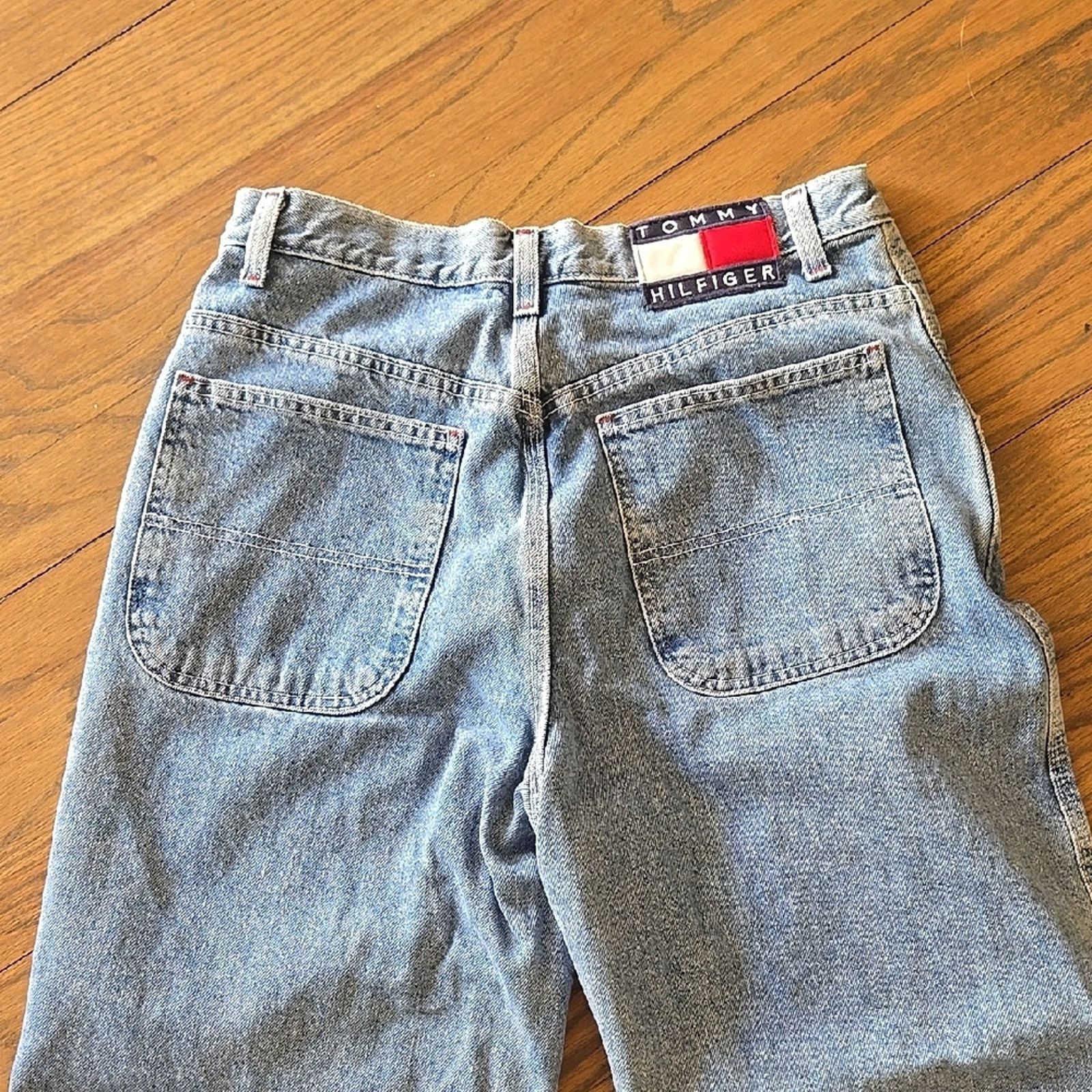 Tommy Hilfiger Vtg 1990s Tommy Hilfiger Wide Leg Womens Jeans Size 22" - 8 Thumbnail