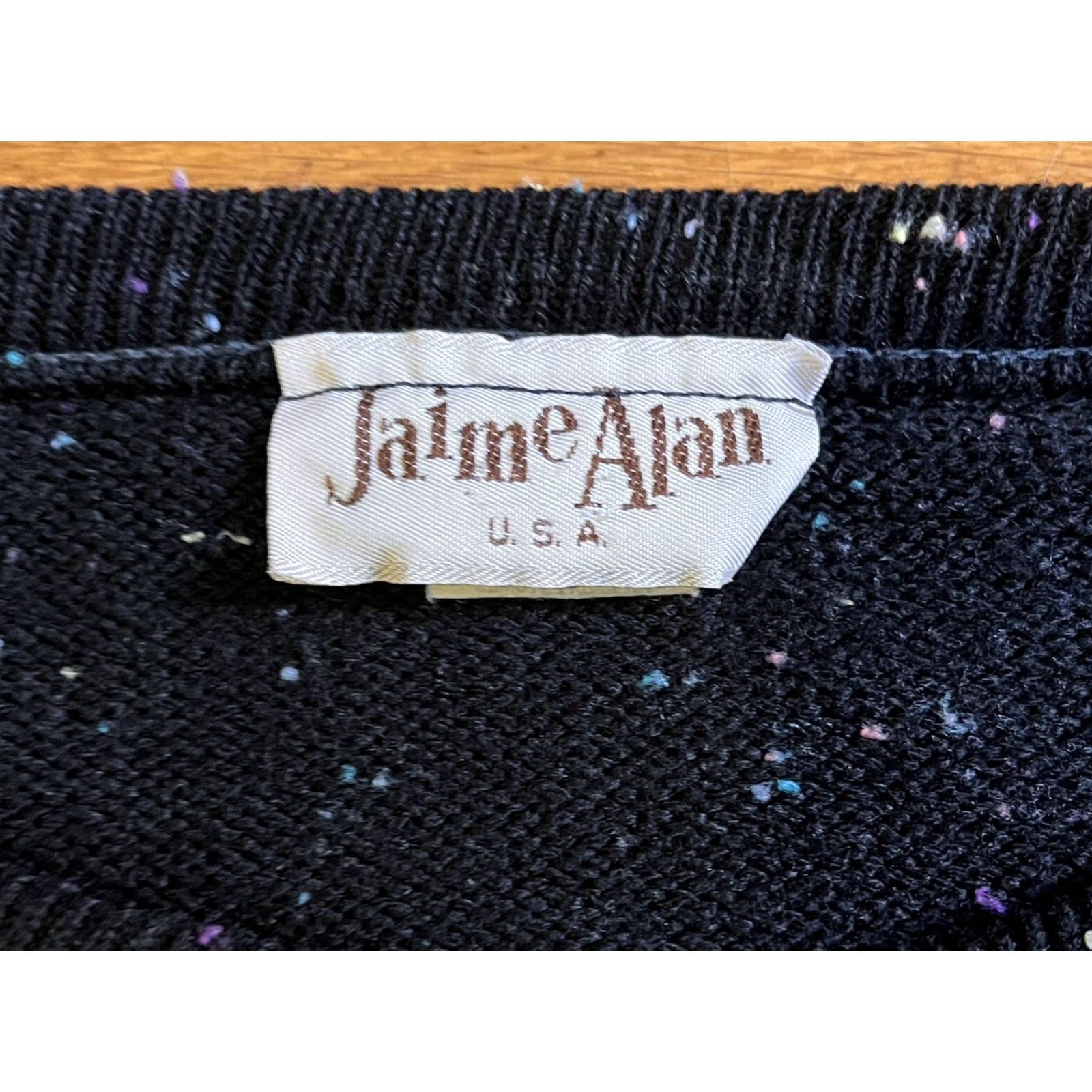 Vintage VINTAGE Jaime Alan Sweater Women’s Large Black 90s Size L / US 10 / IT 46 - 4 Thumbnail