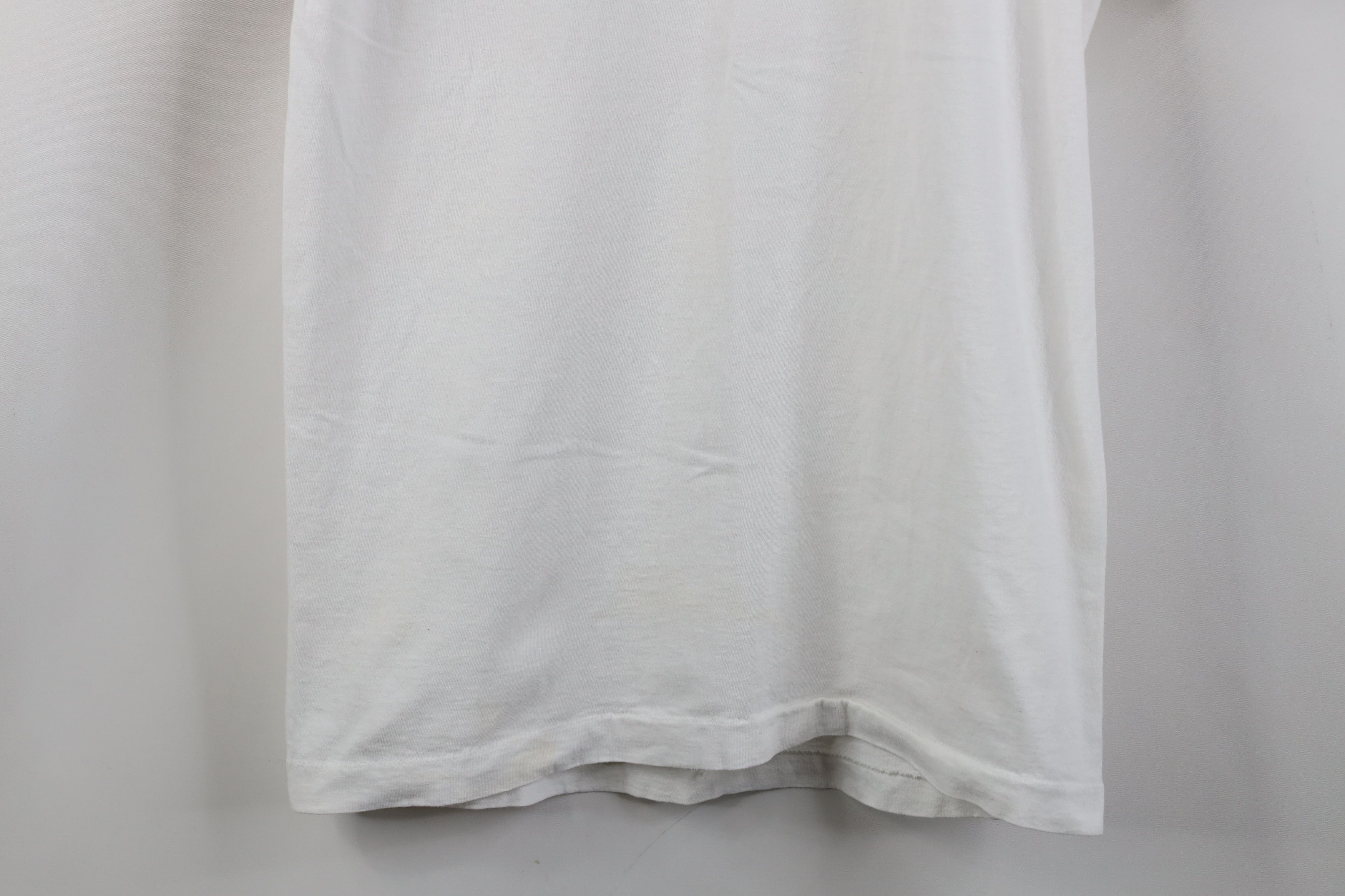 Vintage Vintage 80s 90s Streetwear Cotton V-Neck T-Shirt White USA Size US L / EU 52-54 / 3 - 3 Thumbnail