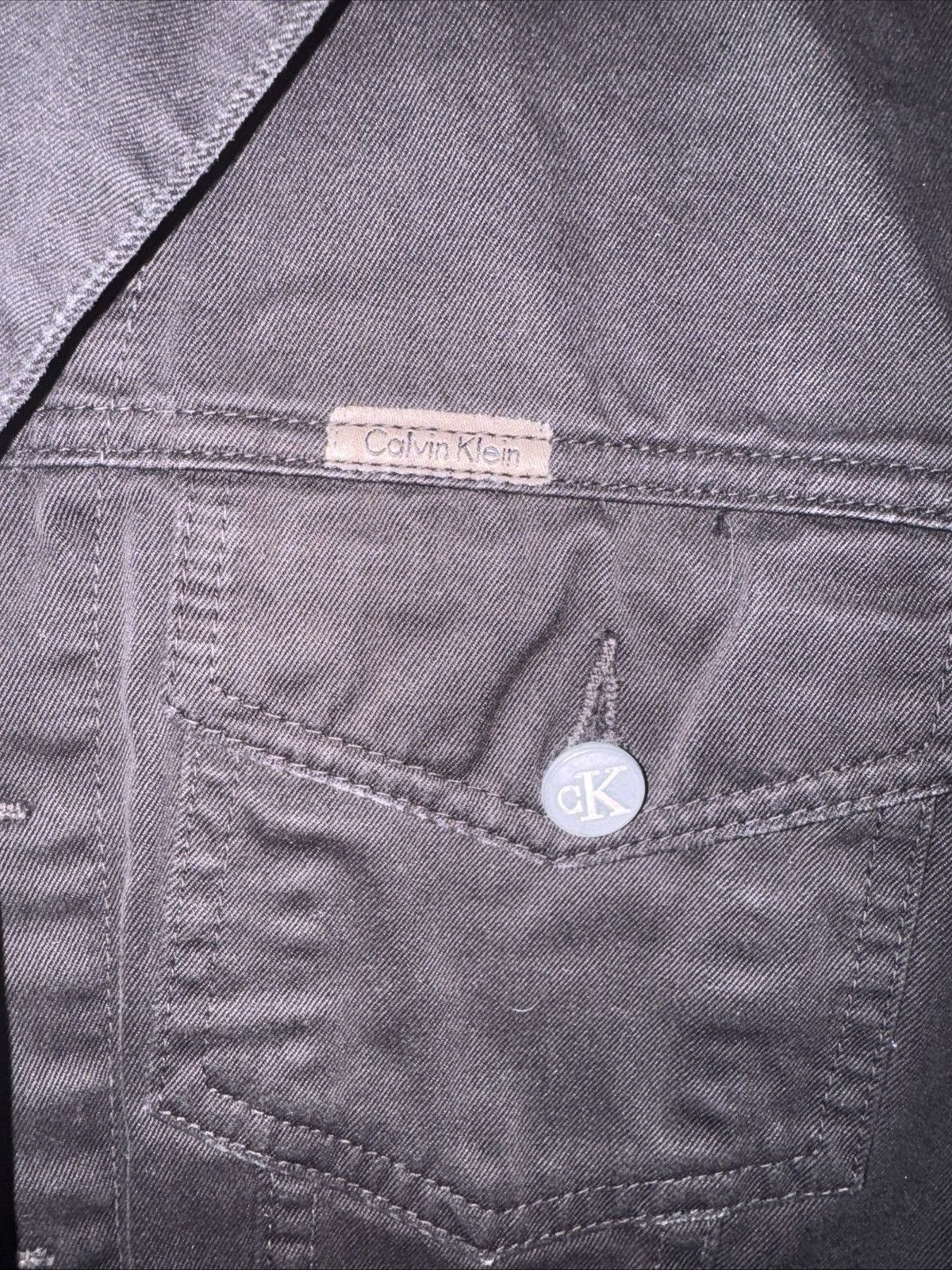 Calvin Klein Calvin Klein Women’s Black Denim Vest Size L / US 10 / IT 46 - 4 Thumbnail