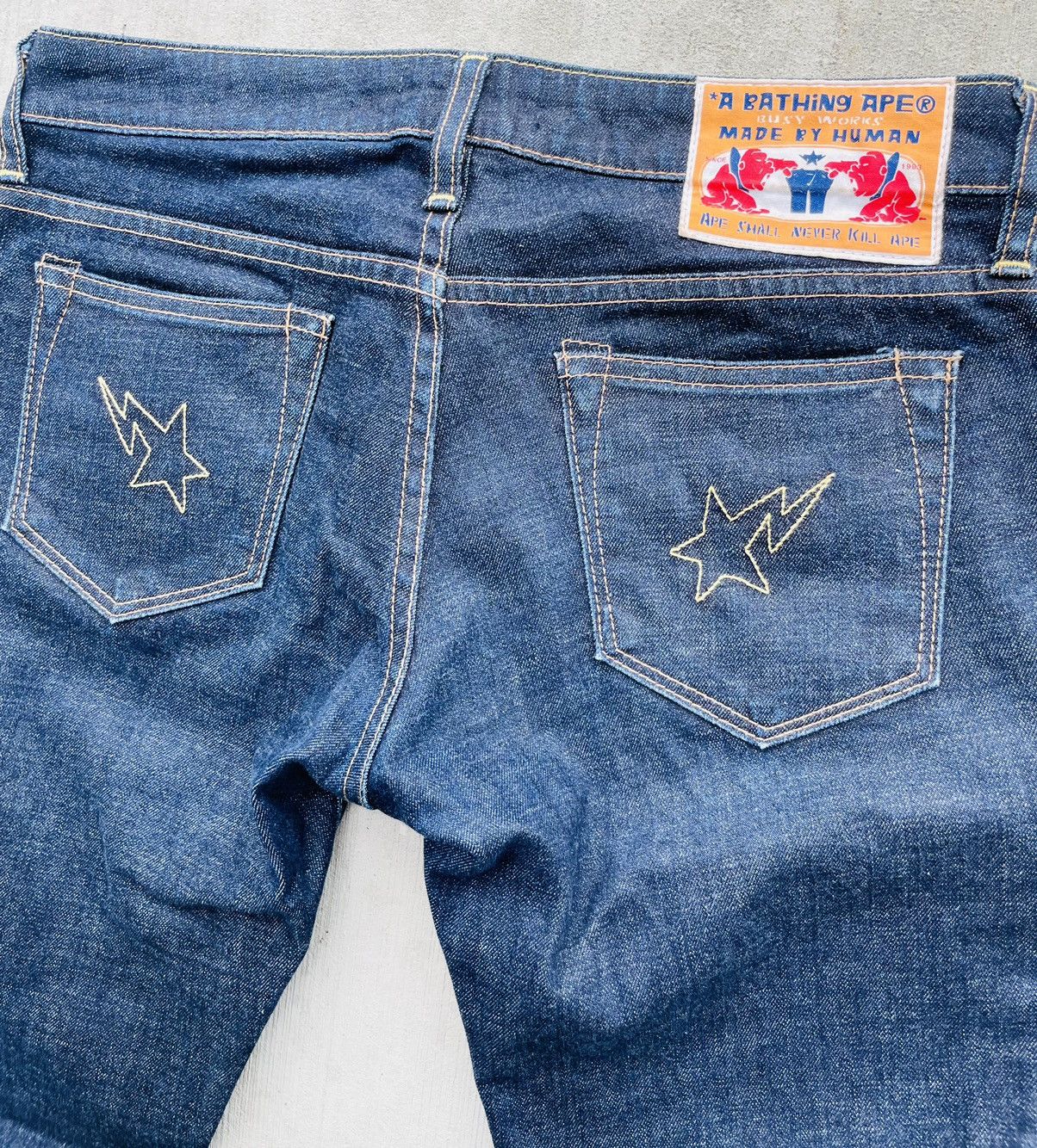 Bape Bapesta Cropped Denim Size 25" / US 0 / IT 36 - 3 Thumbnail