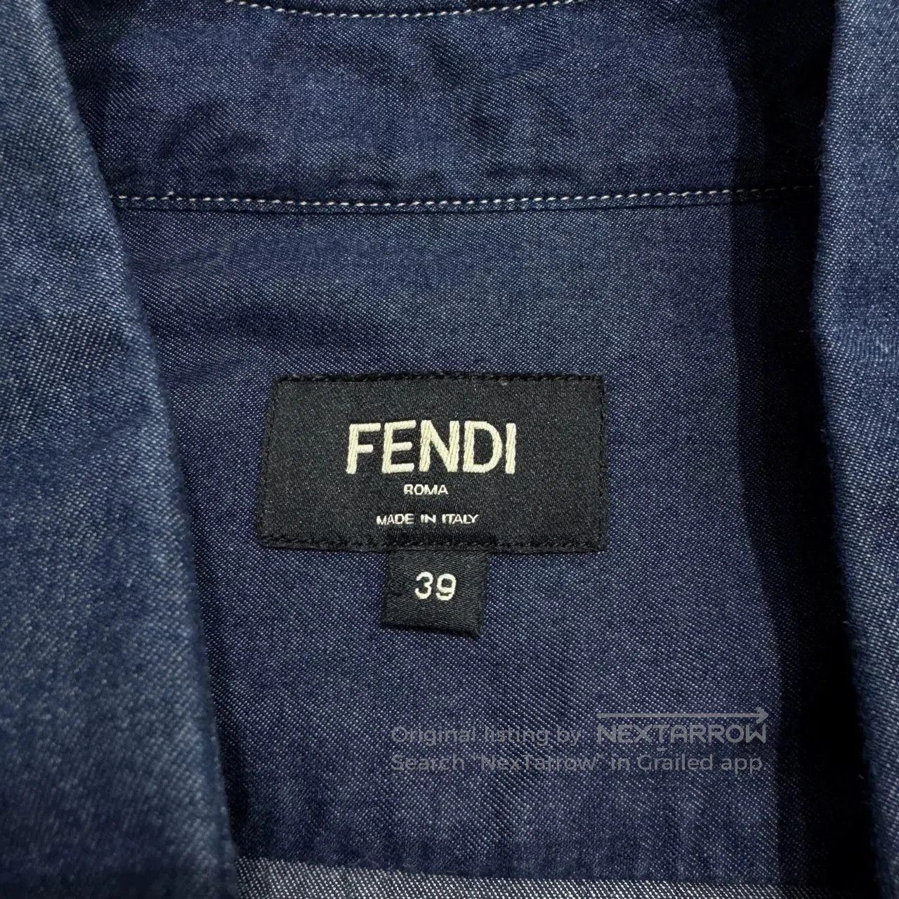Fendi Fendi Solid Long Sleeve Shirt. Size US XL / EU 56 / 4 - 2 Thumbnail