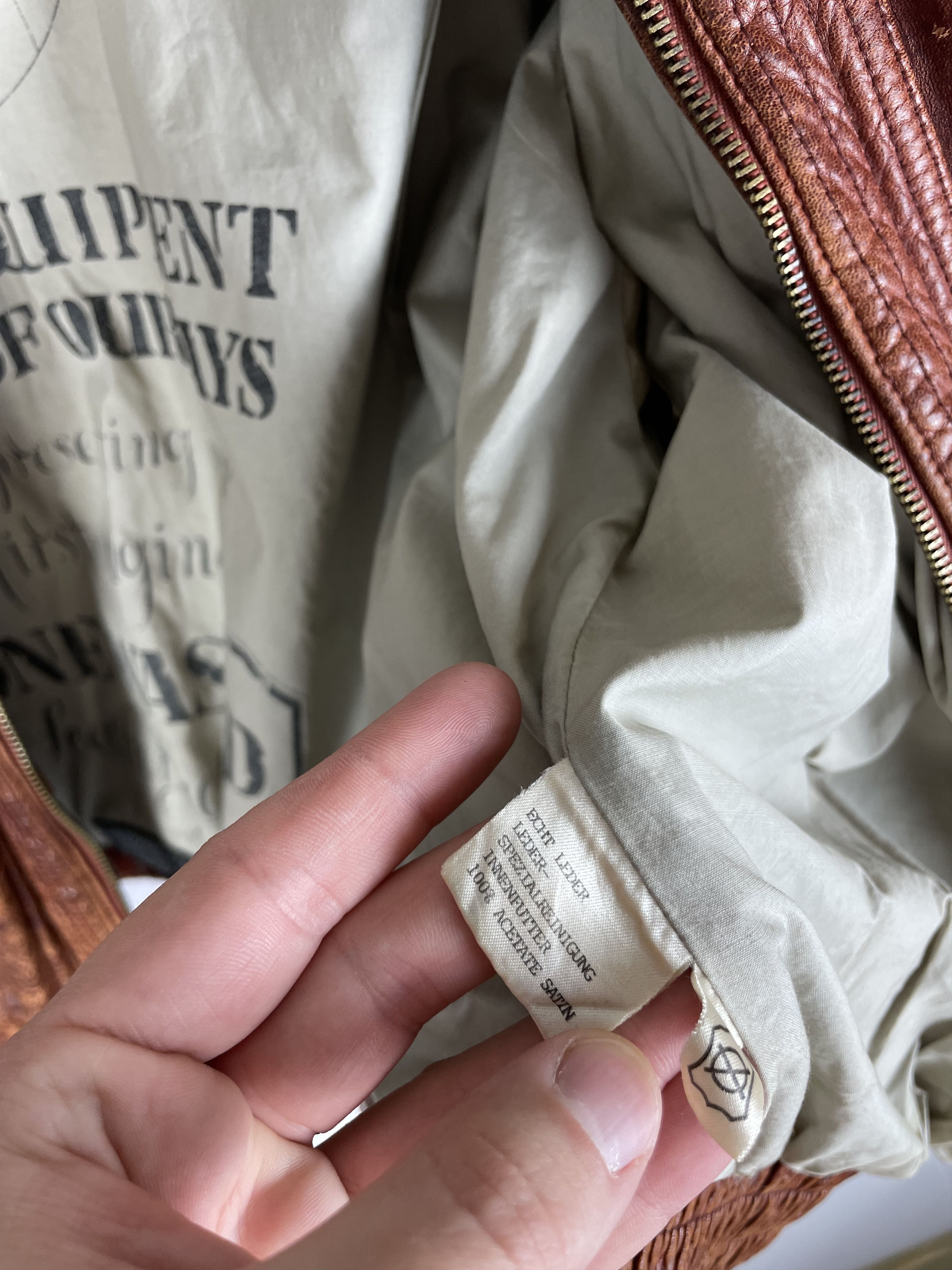 Vintage Vintage American Basics Washed Leather Jacket 90s Size US M / EU 48-50 / 2 - 12 Thumbnail