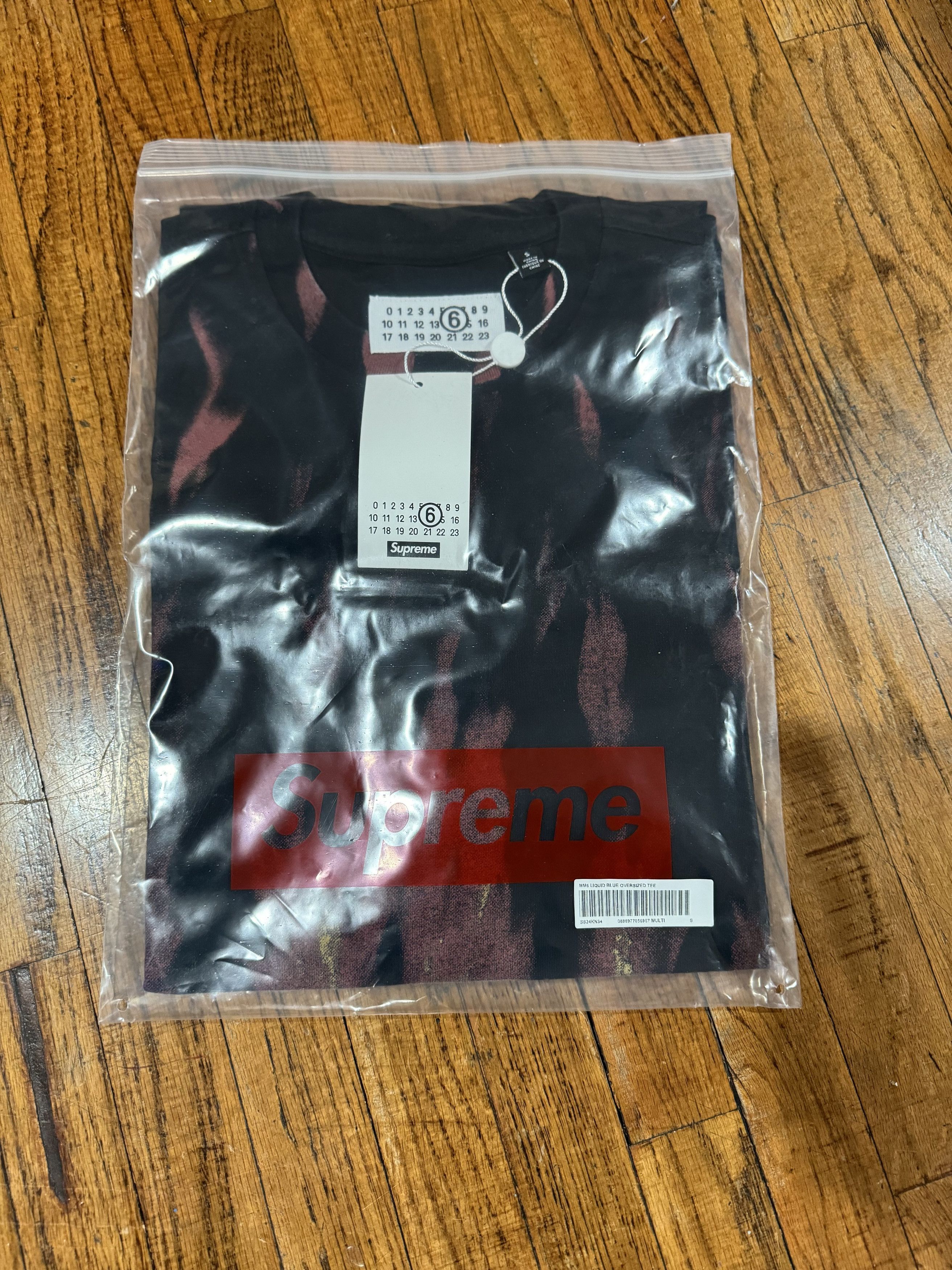 Supreme x MM6 Liquid Blue Oversized Tee - トップス