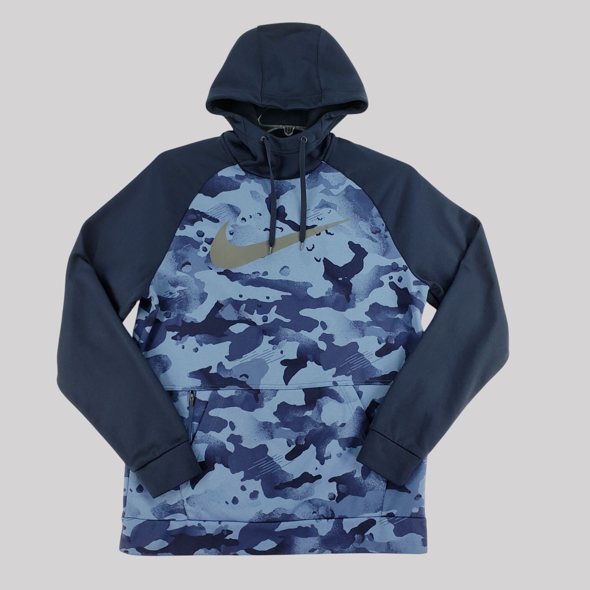 Nike Nike Therma Men's Pullover Blue Camo Training Hoodie Size M Size US M / EU 48-50 / 2 - 1 Thumbnail