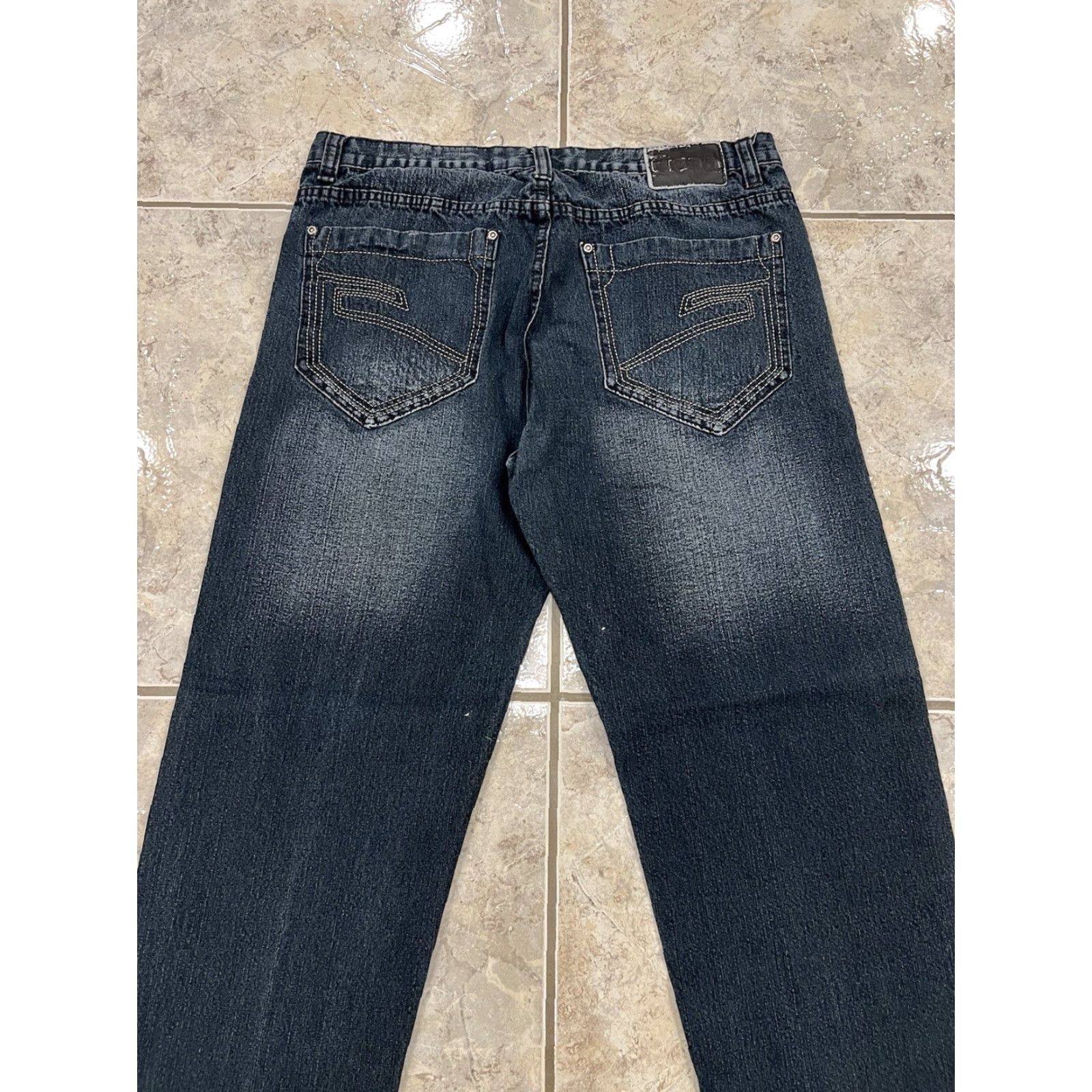 Denime VINTAGE FIEND Jeans 36X32 5-Pocket Denim Straight Skater 90s Grunge Hip Hop Blue Mens Size US 36 / EU 52 - 3 Thumbnail