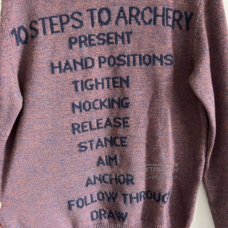 Raf Simons Raf simons Berry-coloured English sweater Size US S / EU 44-46 / 1 - 2 Thumbnail