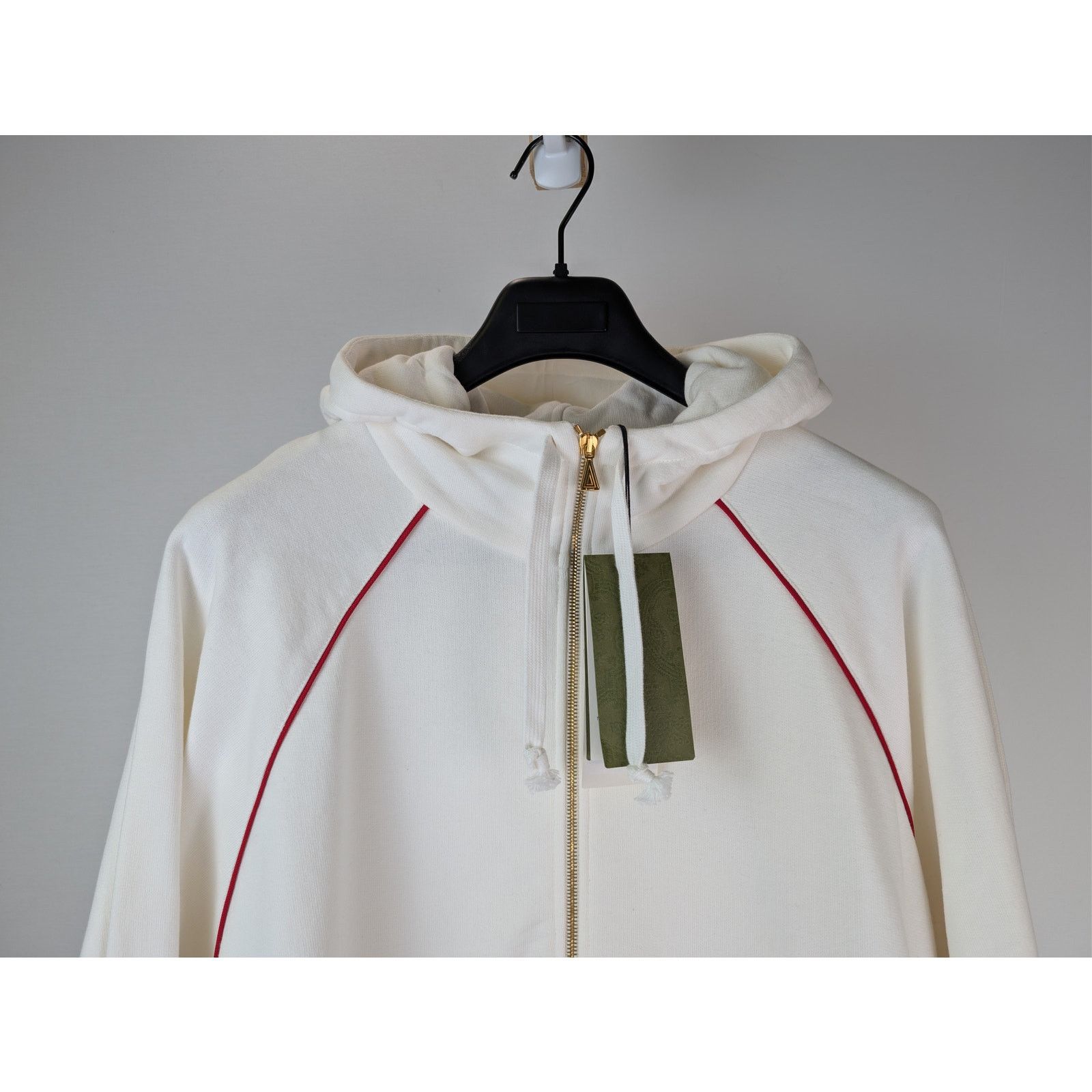 Gucci o1rshd1 Light Felted Cotton Jersey Hoodie Sweatshirt Ivory Size US XXL / EU 58 / 5 - 3 Thumbnail