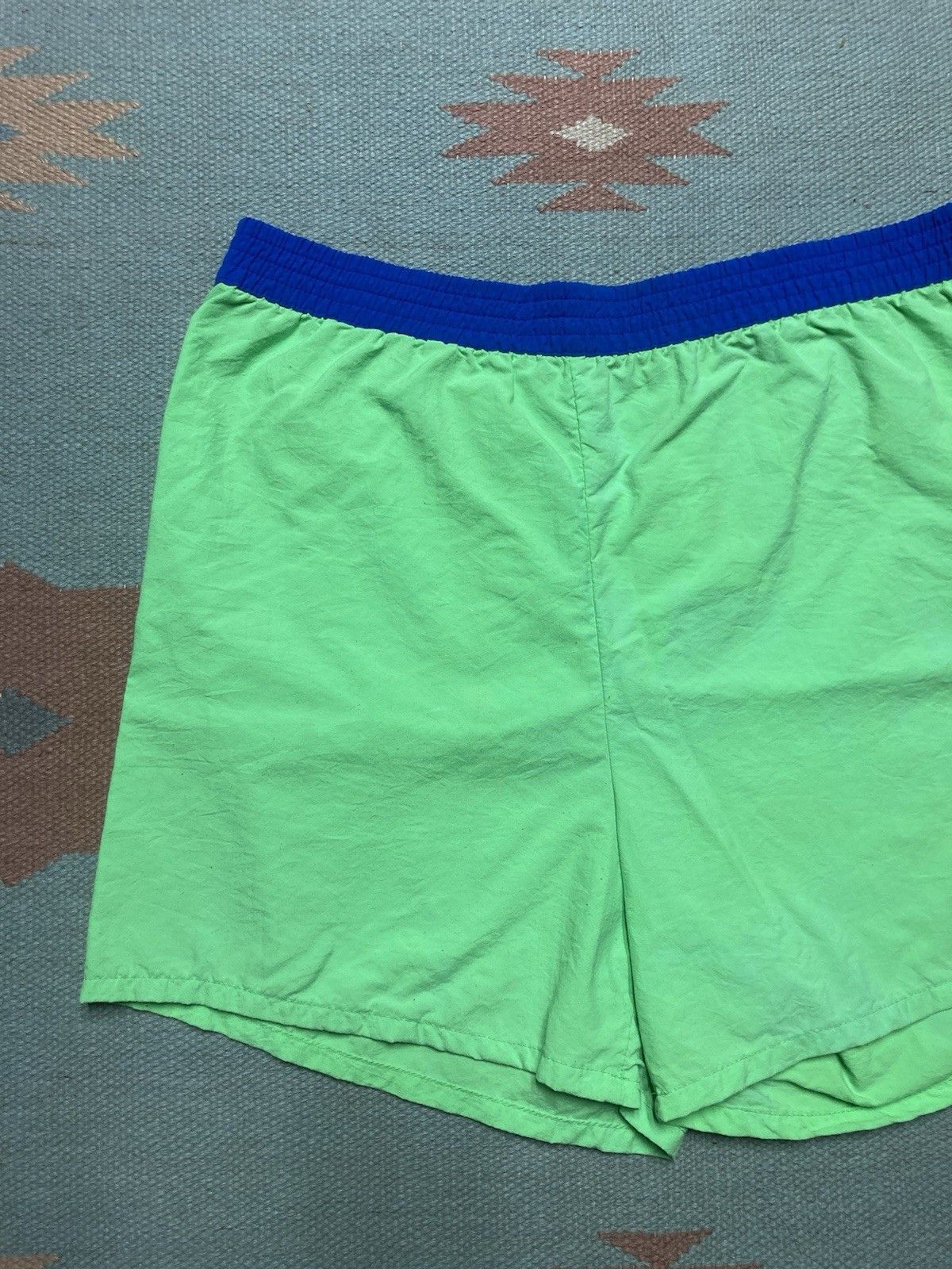 Vintage 80s fusion sport shorts neon lightweight swim trunks medium Size US 32 / EU 48 - 2 Thumbnail