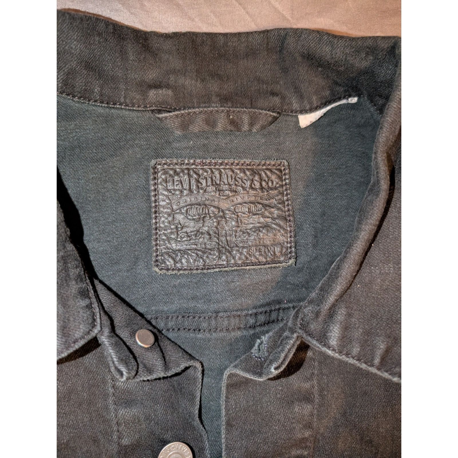 Levi's Levis Trucker Jacket XL Brown Leather tag Cherry Stitching Size US XL / EU 56 / 4 - 4 Thumbnail