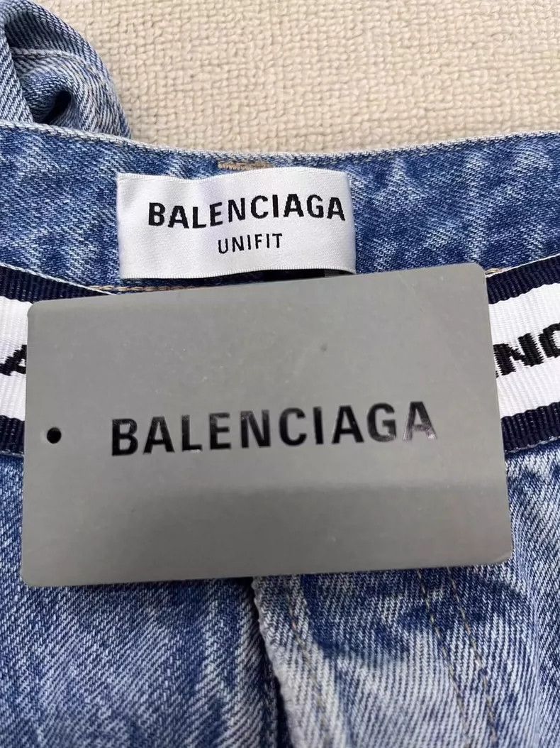 Other Balenciaga size M Washed Belt Washed Black Wide Leg Destru Size US 26 / EU 42 - 4 Thumbnail