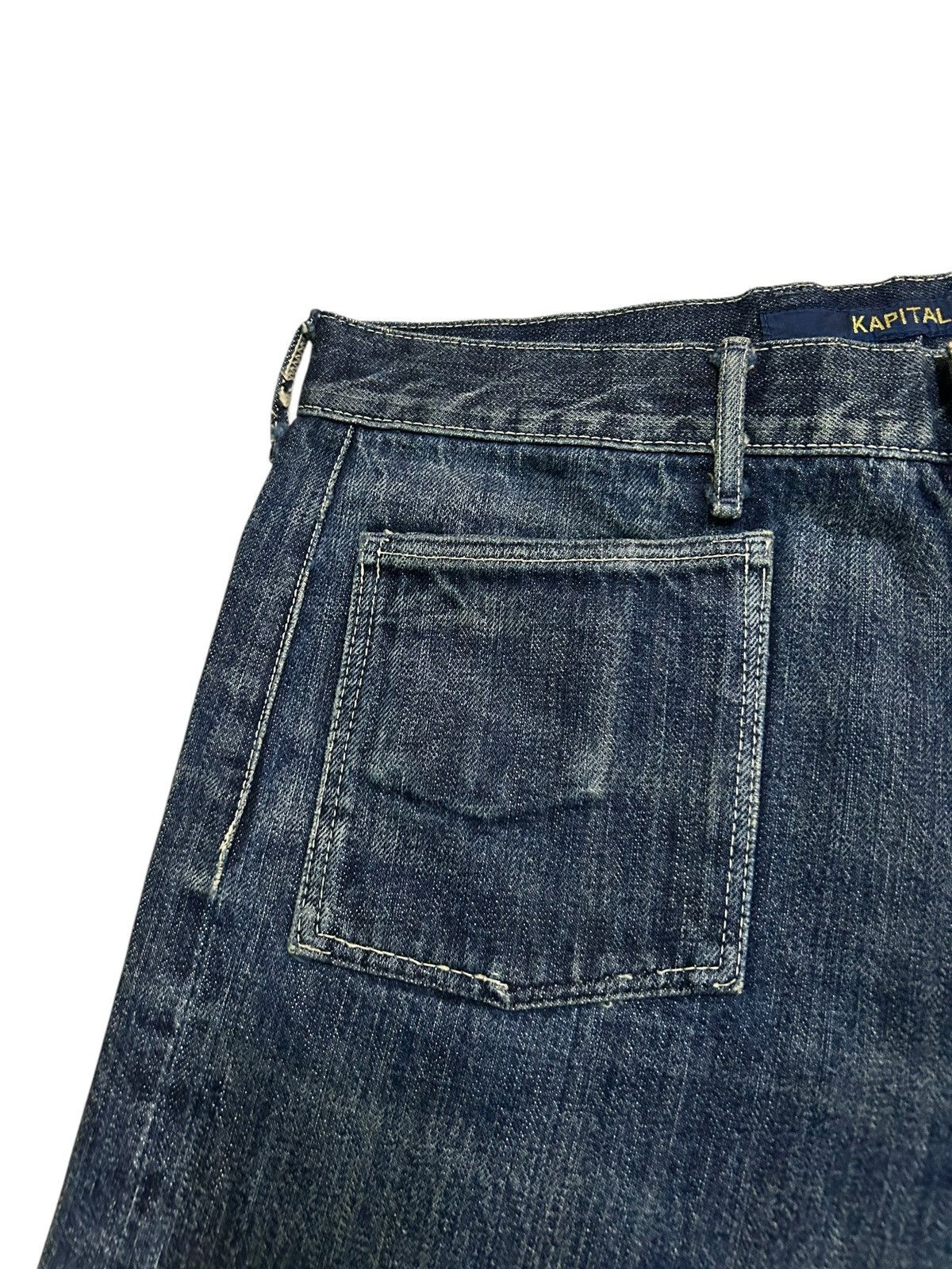 Kapital × Kapital Kountry KAPITAL FLARE SELVEDGE BUCKLE BACK DISTRESSED DENIM ☠️☠️🎌 Size US 31 - 9 Thumbnail