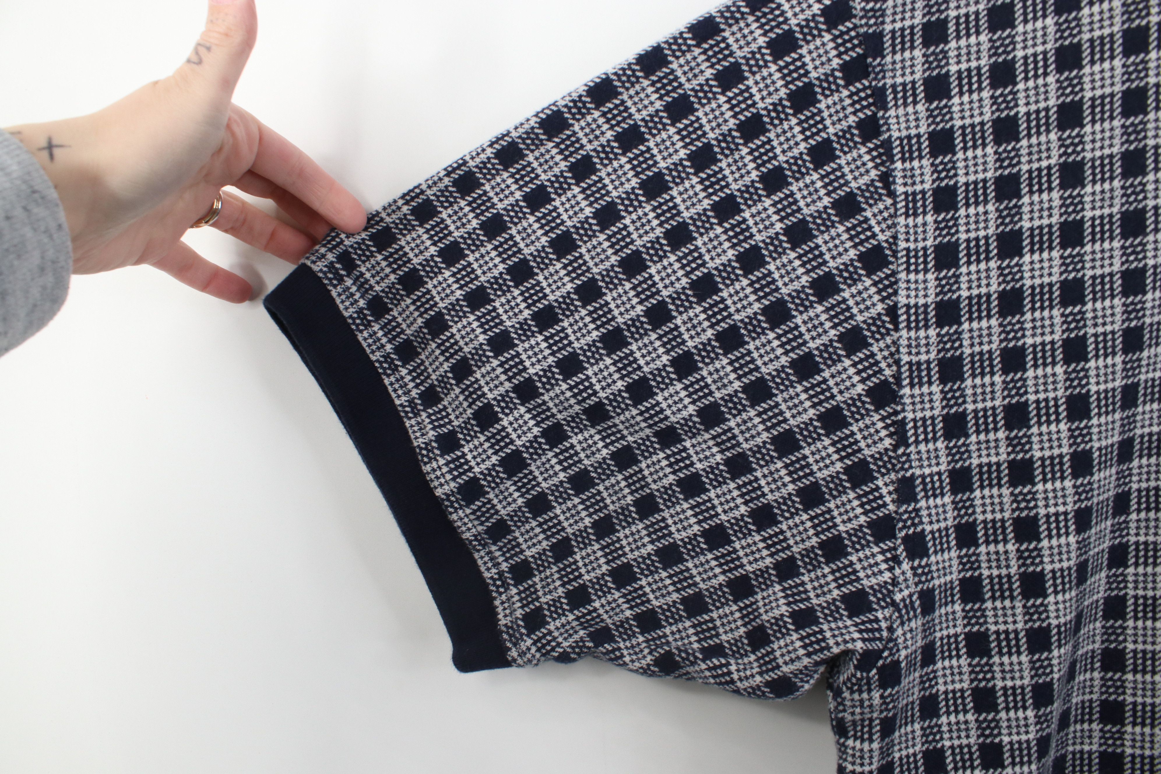 Vintage Vintage 90s Streetwear Plaid Baggy Fit Knit Golf Polo Shirt Size US XL / EU 56 / 4 - 8 Thumbnail