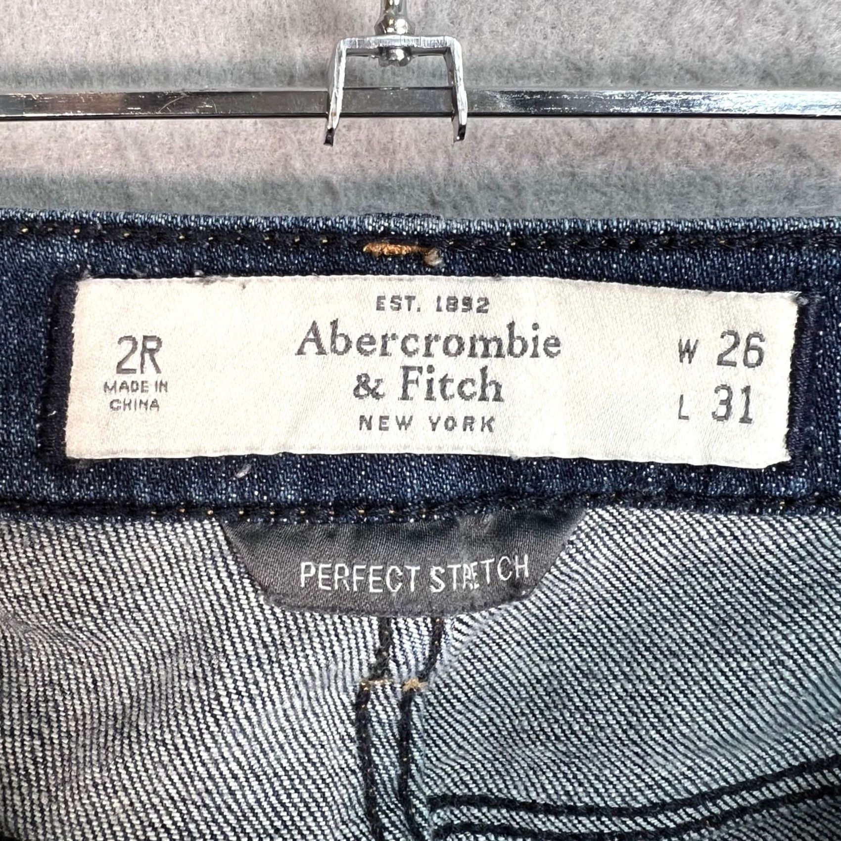 Abercrombie & Fitch Abercrombie & Fitch Womens Skinny Jeans Blue Denim Stretch 26 x 31 5-Pocket Regular Size Threaded Size 26" / US 2 / IT 38 - 3 Thumbnail