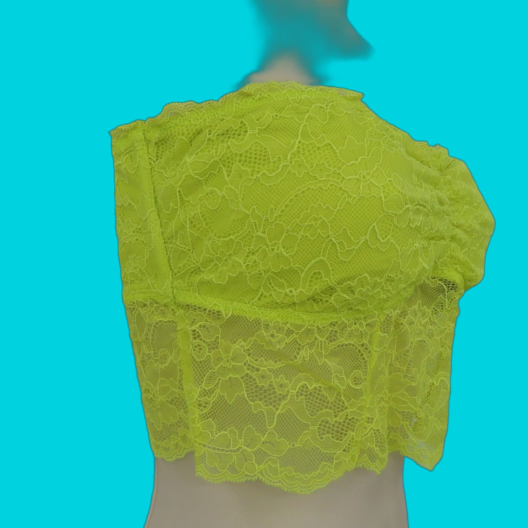 American Eagle Outfitters American Eagle Outfitters Women M Yellow Floral Lace Strapless Bandeau Bra Bralette Wireless N/A Size ONE SIZE - 1 Thumbnail