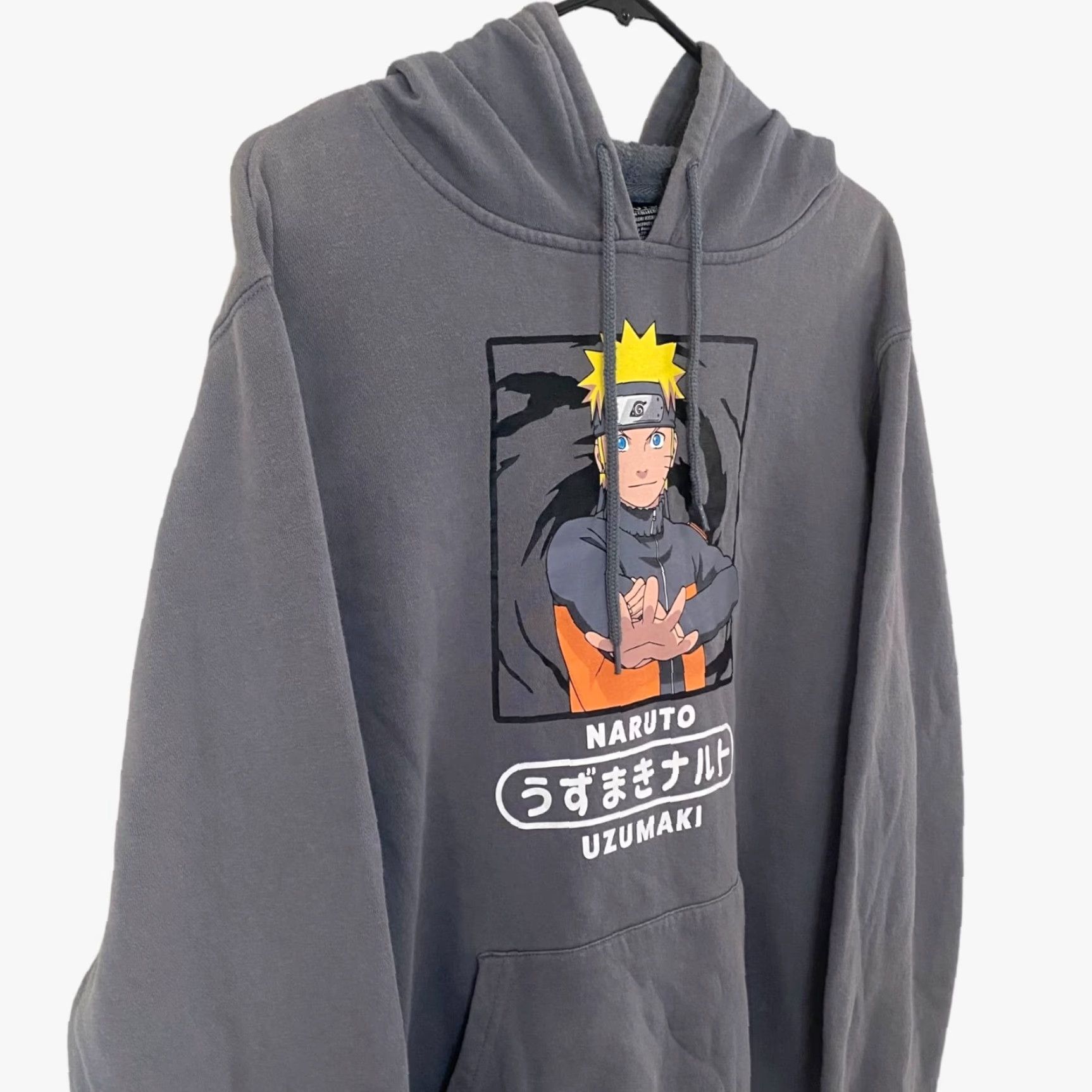 Vintage Naruto Shippuden Collection Hoodie Gray Mens Medium Anime Pullover Sweatshirt Size US M / EU 48-50 / 2 - 4 Thumbnail