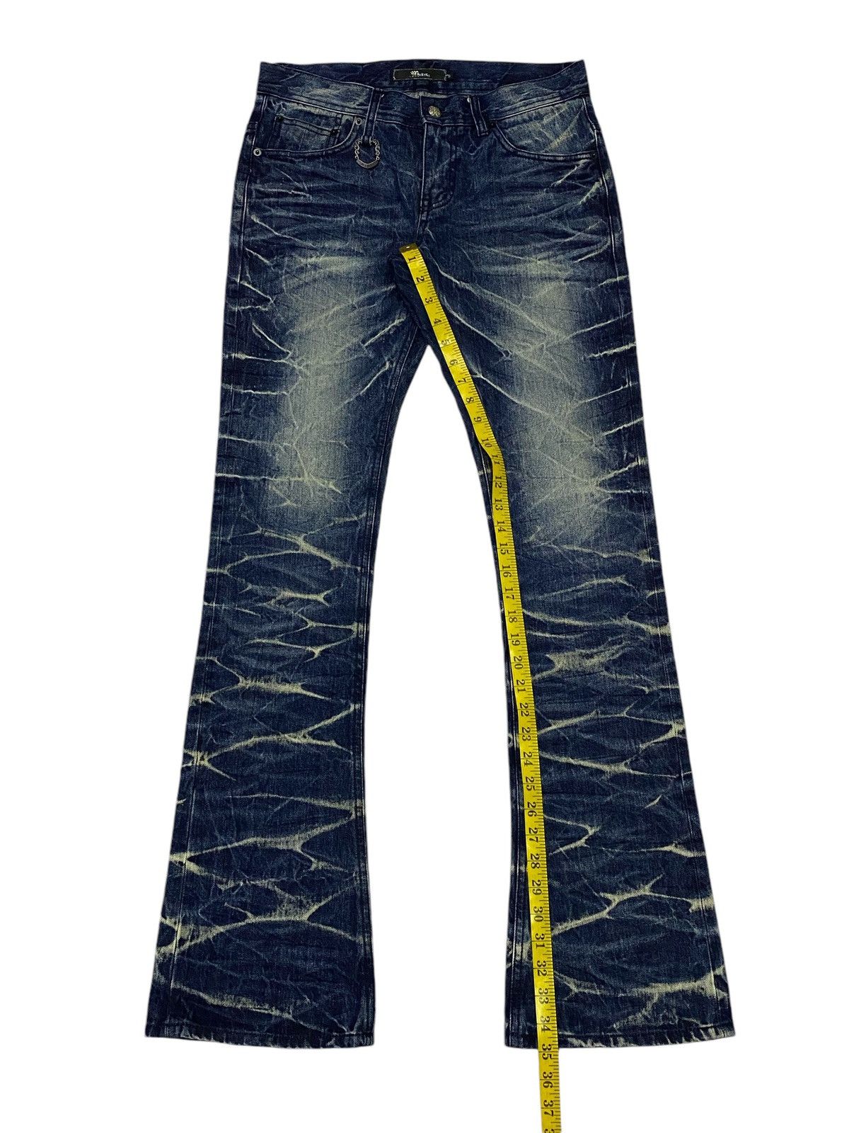 Hysteric Glamour Japanese Brand “MIDAS” Low Rise Glitter Splash BootCut Jeans Size US 30 / EU 46 - 20 Thumbnail