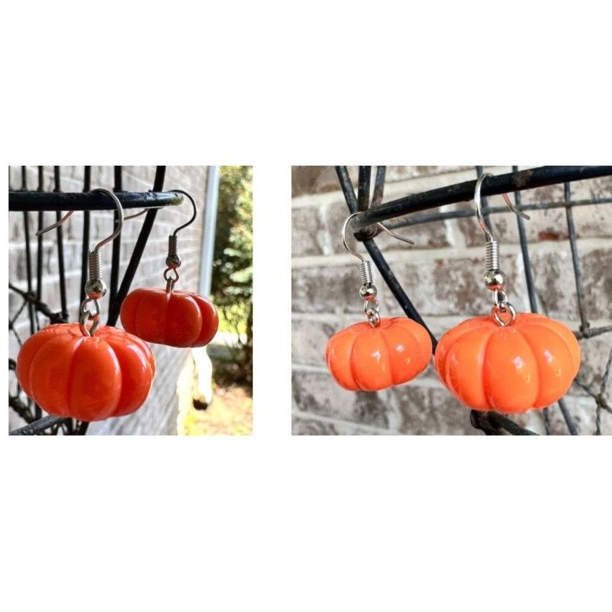 Handmade Pumpkin Earrings Thanksgiving Fall Festive Harvest New Handm Size ONE SIZE - 8 Thumbnail