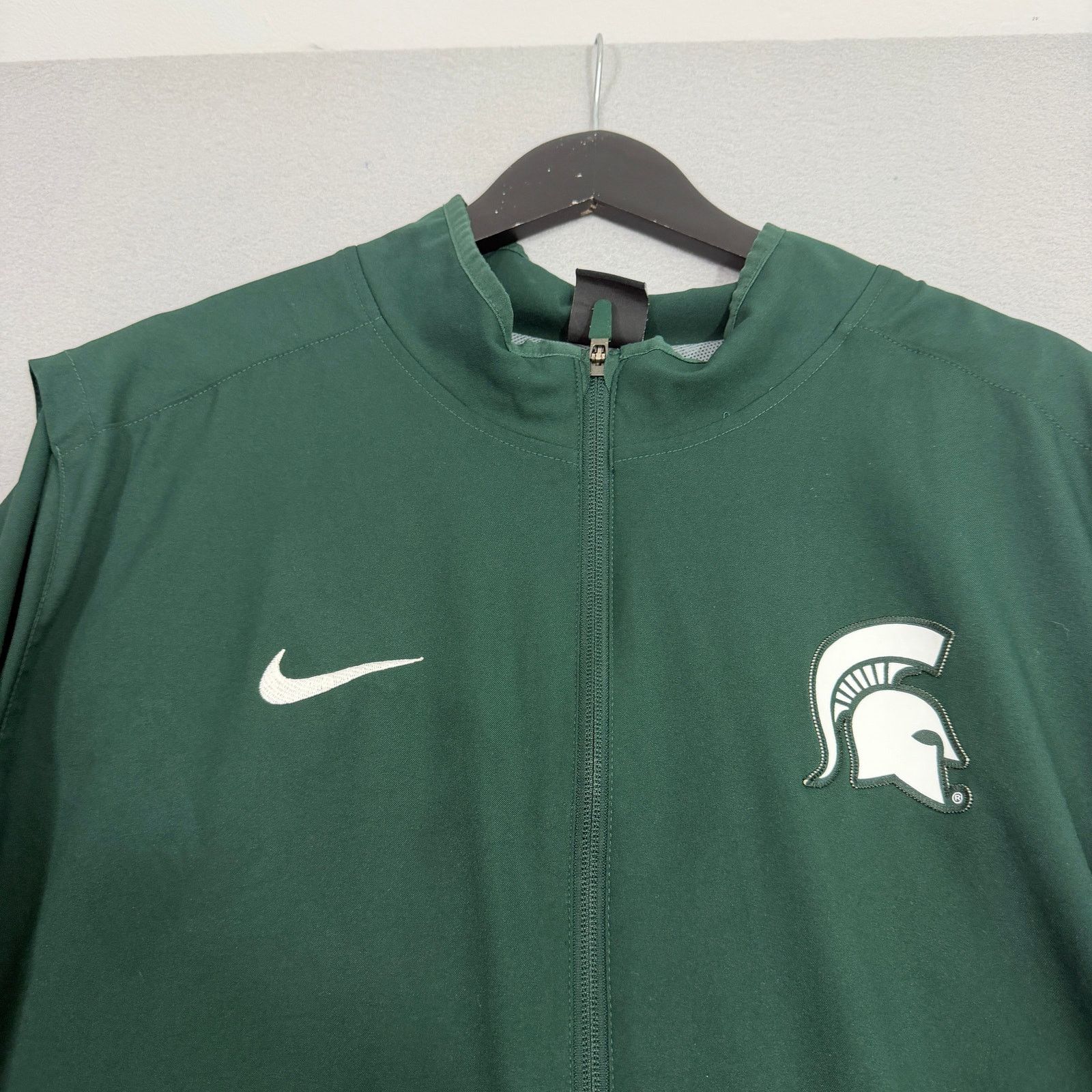 Nike Nike Michigan State Spartans Jacket Men's XL Green Full Zip Size US XL / EU 56 / 4 - 3 Thumbnail