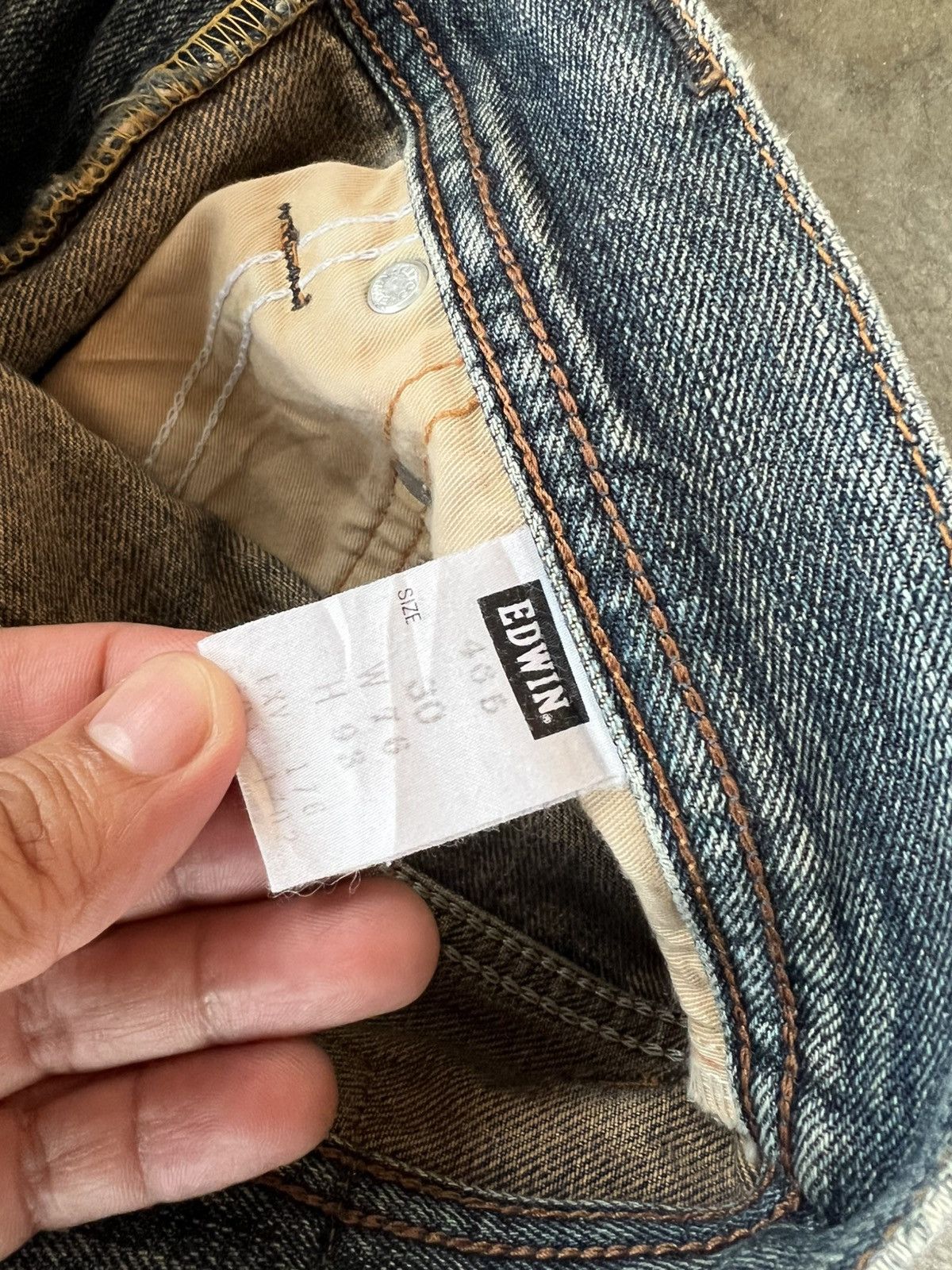 Edwin EDWIN EXCLUSIVE VINTAGE EXTRA BAGGY FADED DISTRESS JEAN Size US 31 - 20 Thumbnail