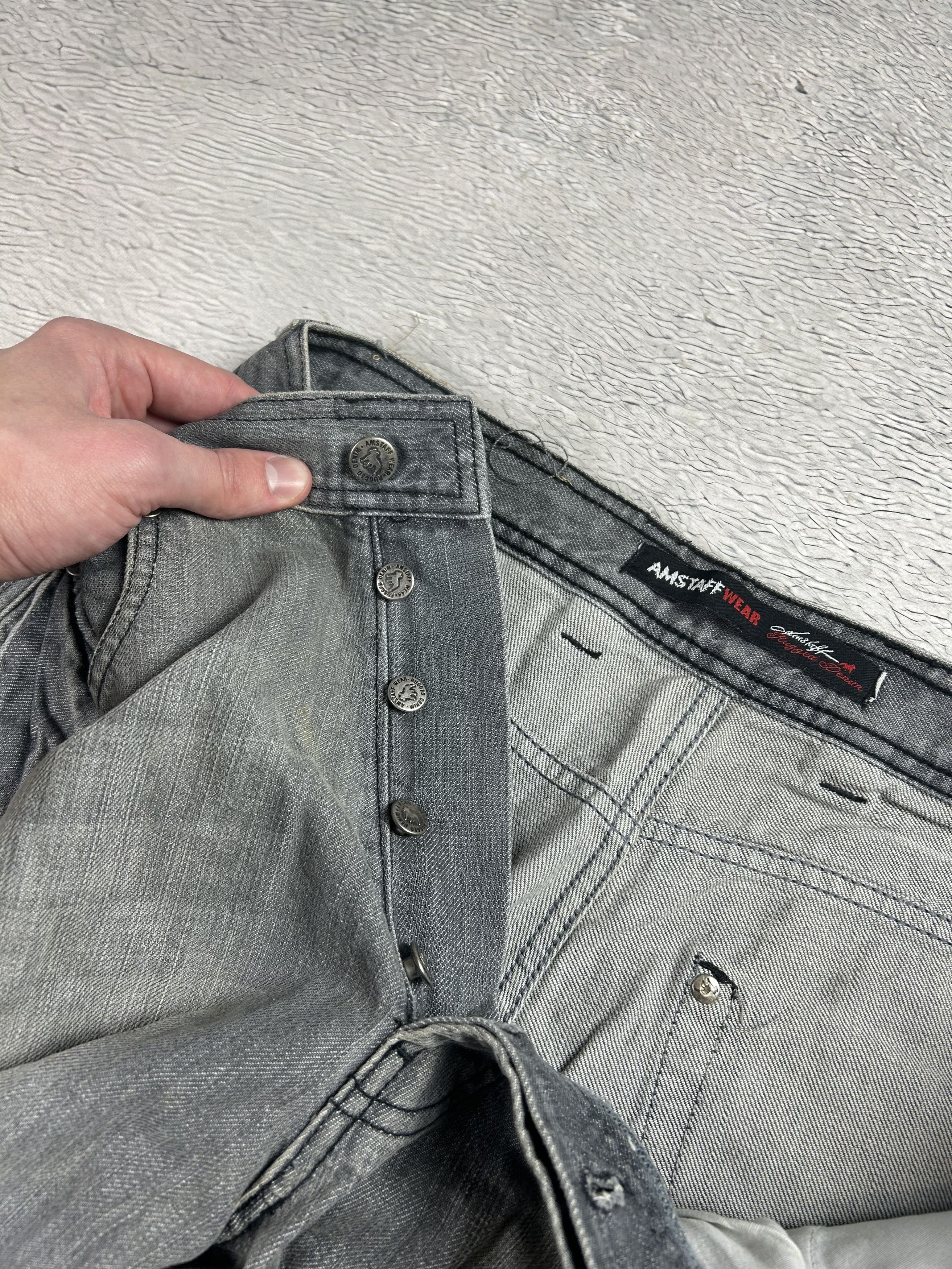 Vintage Streetwear Baggy Jeans Drill Amstaff SK8 Loose Fit Patch Size US 34 / EU 50 - 8 Thumbnail