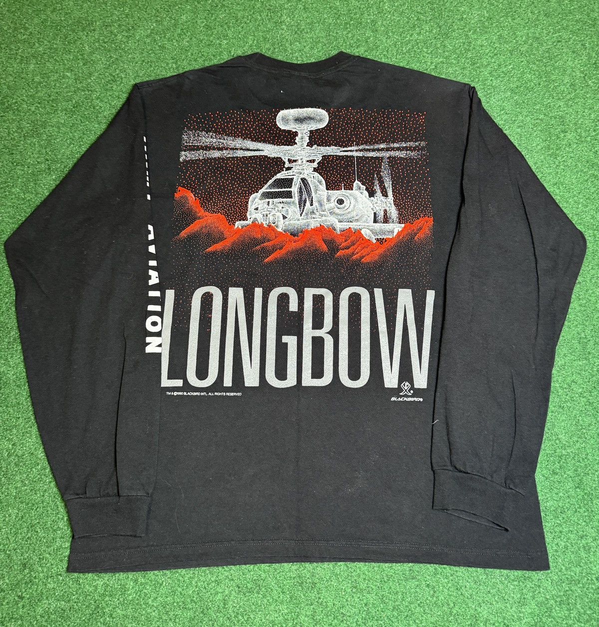 Vintage Longbow Apache Helicopter AH 64 Army Aviation Military Tee Size US L / EU 52-54 / 3 - 3 Thumbnail