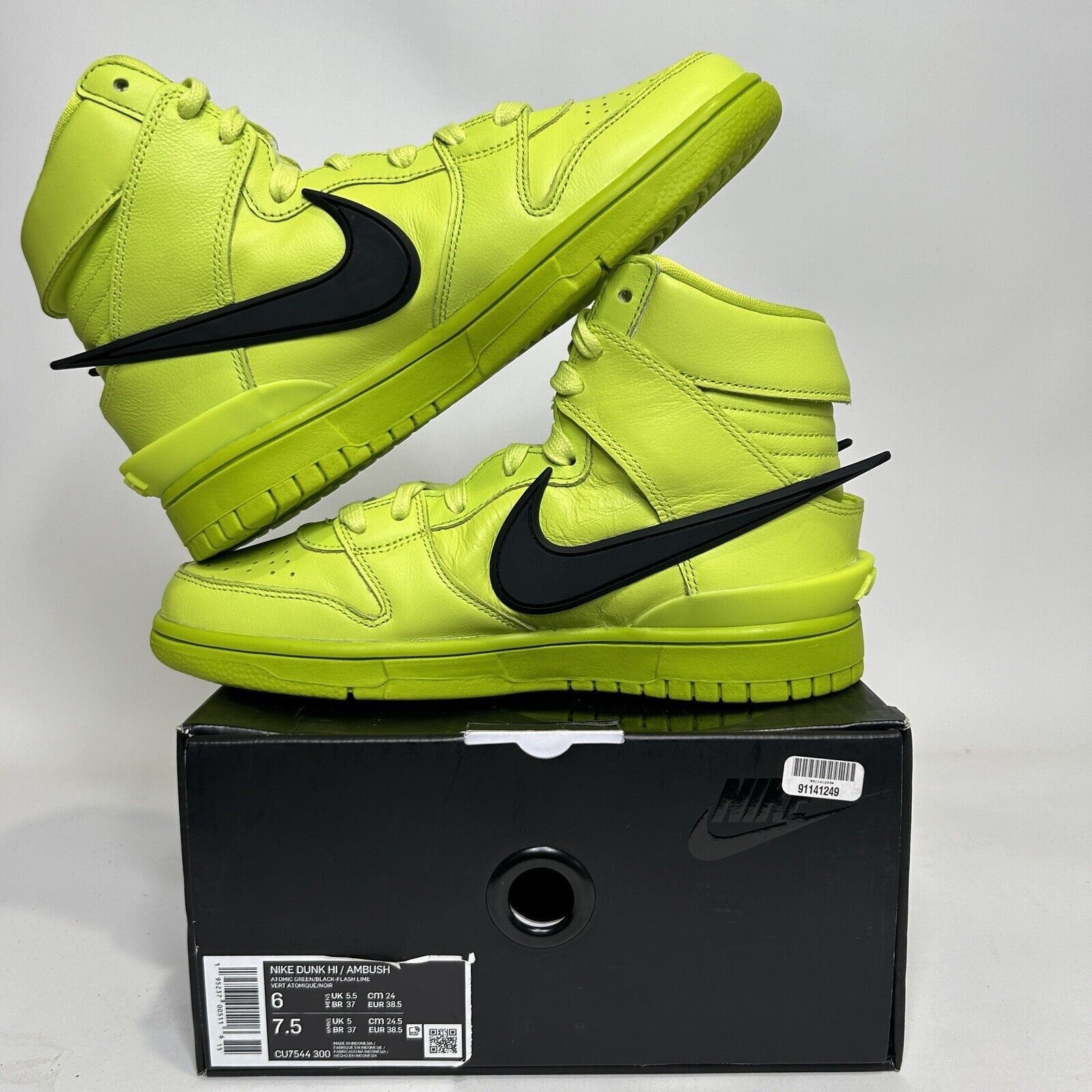 Nike Nike X Ambush Dunk High “Flash Lime Atomic Green” 2024 Size US 7.5 / IT 37.5 - 3 Thumbnail