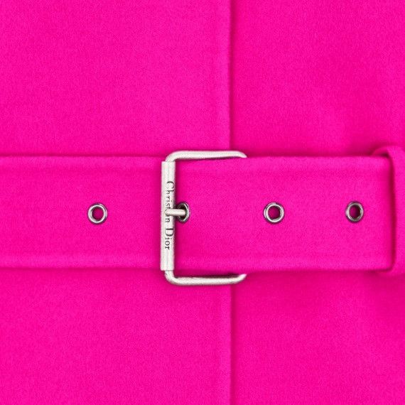 Dior o1w1db10824 Double-Sided Cashmere Felt Coat in Fuchsia Size L / US 10 / IT 46 - 3 Thumbnail