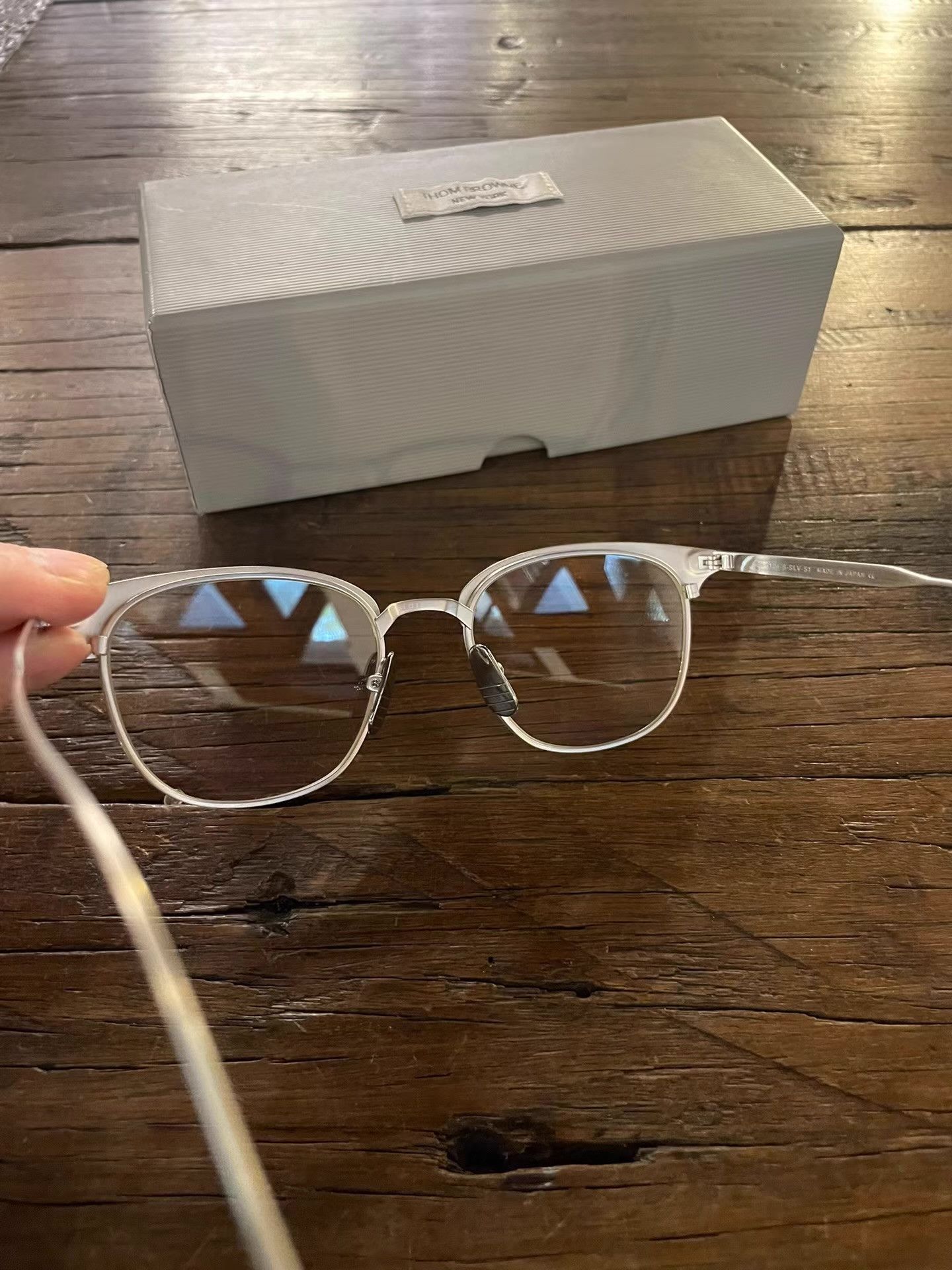 Thom Browne Thom Browne silver frame plain glasses. Ｑ25 Size ONE SIZE - 5 Thumbnail