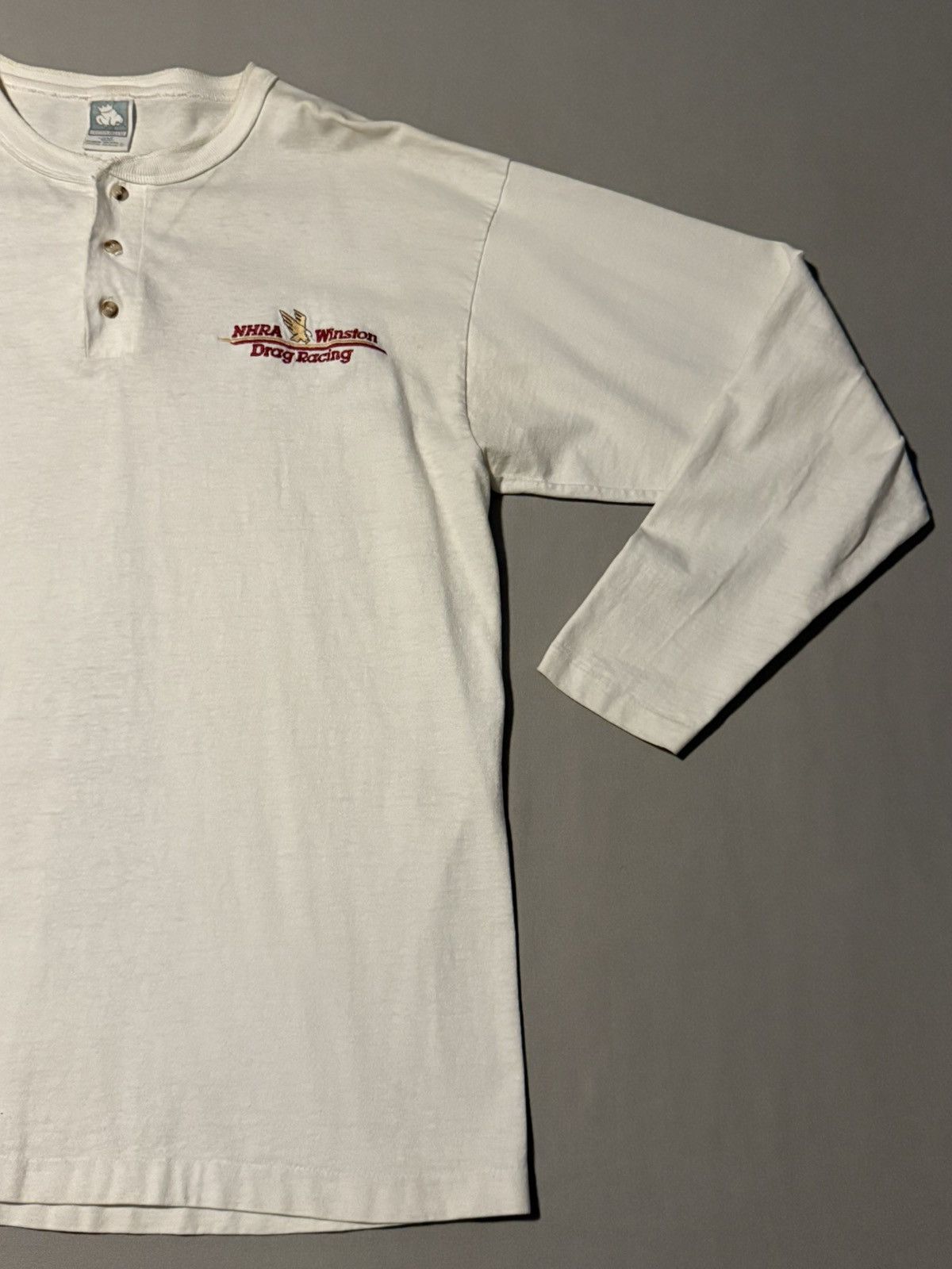 Other Vintage NHRA Winston Drag Racing Henley Long Sleeve Shirt Size US XL / EU 56 / 4 - 2 Thumbnail