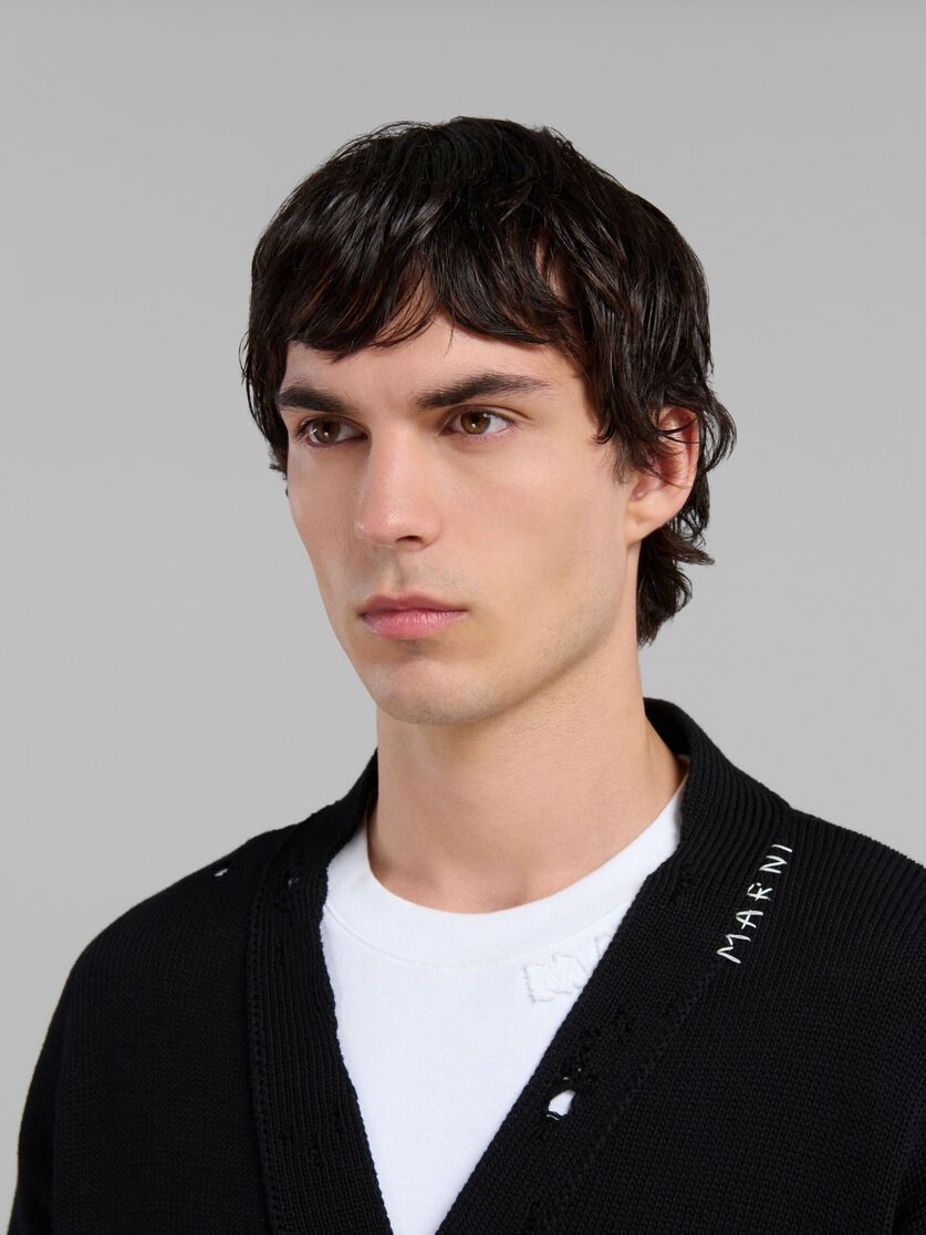 Marni o1w1db10125 Dishevelled Cotton Cardigan in Black Size US M / EU 48-50 / 2 - 4 Thumbnail