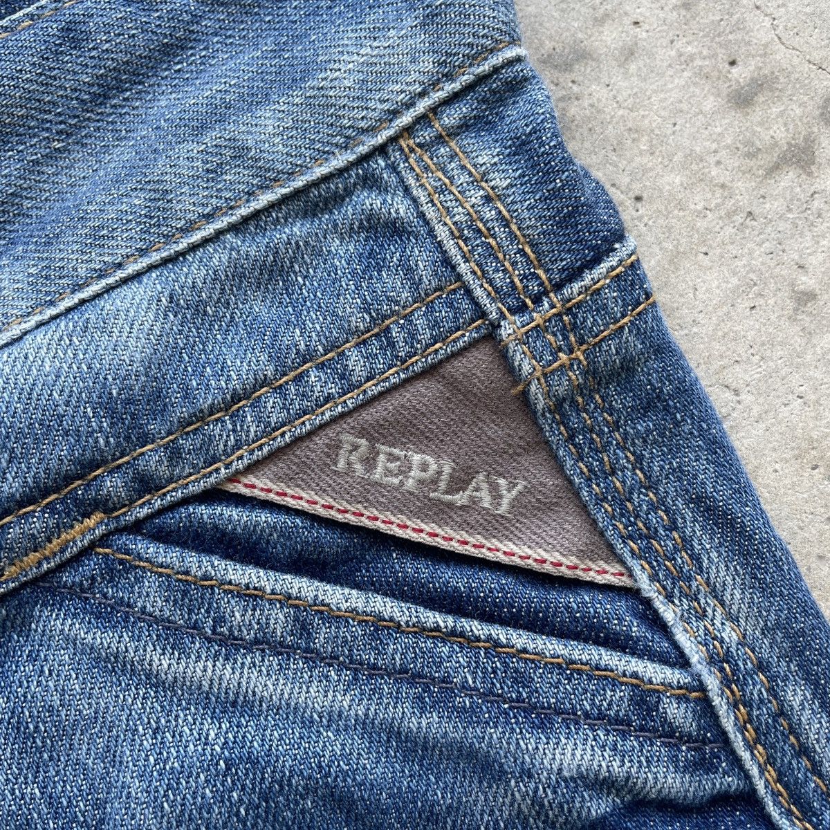Replay Vintage Replay Jeans Distressed Stonewash Denim Faded Pants Size US 36 / EU 52 - 8 Thumbnail