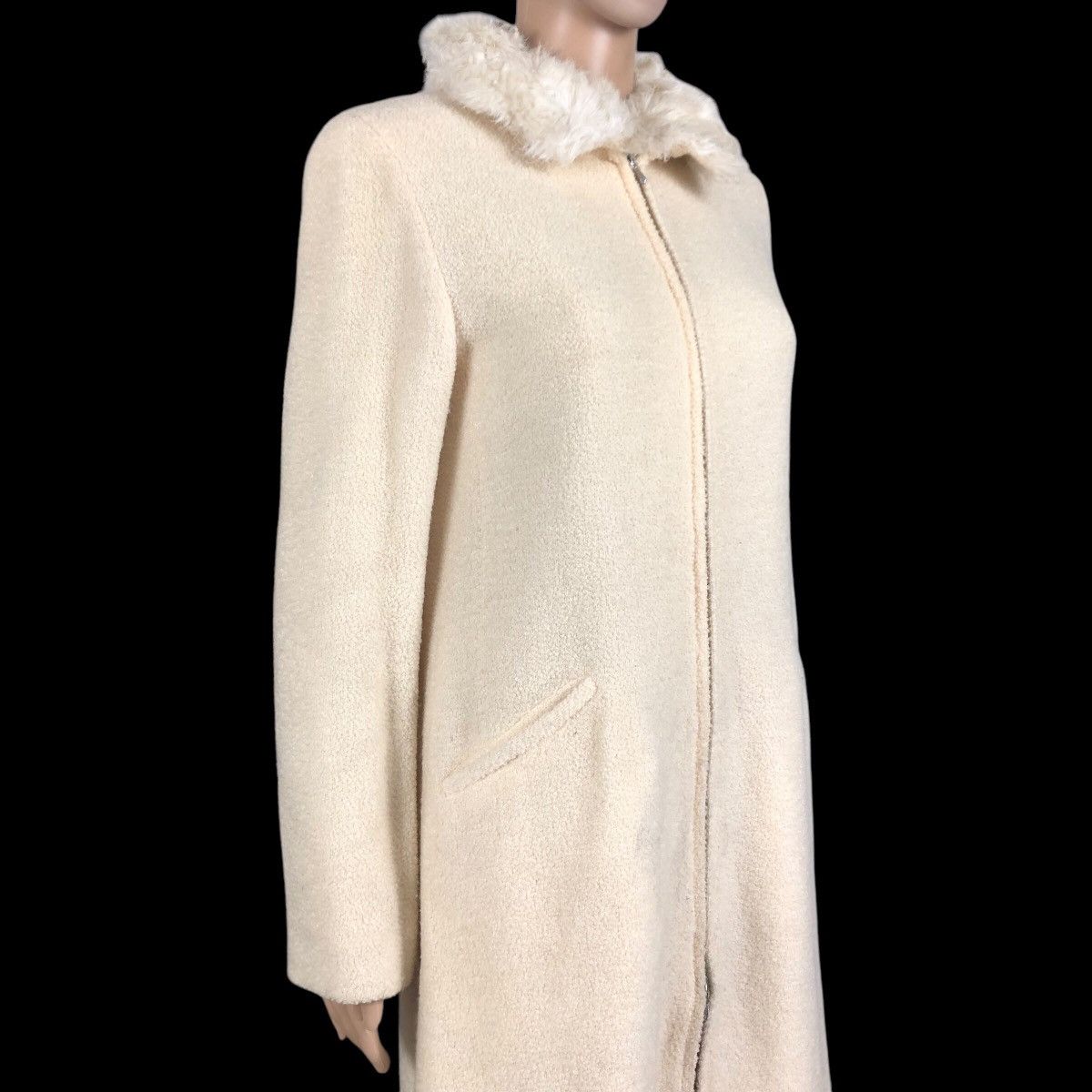 Designer × agnes b. Vintage Agnes B Paris Laine Wool Overcoat Size S / US 4 / IT 40 - 5 Thumbnail